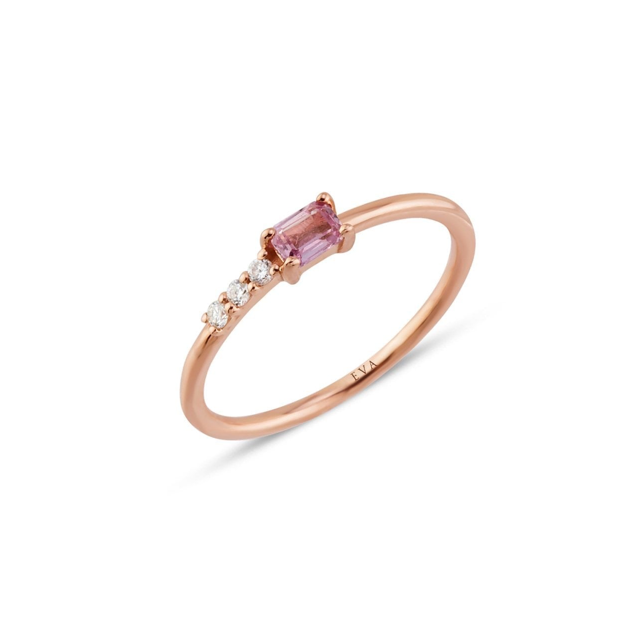 Pırlantalı Pembe Safir Yüzük 9