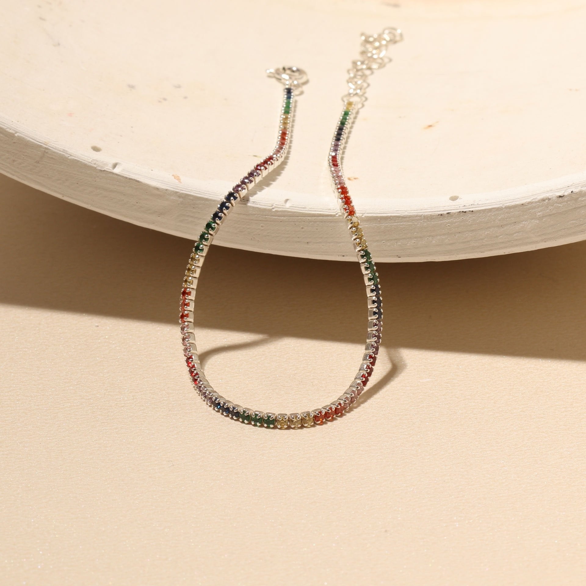 Renkli Suyolu Bileklik 719458 Silver
