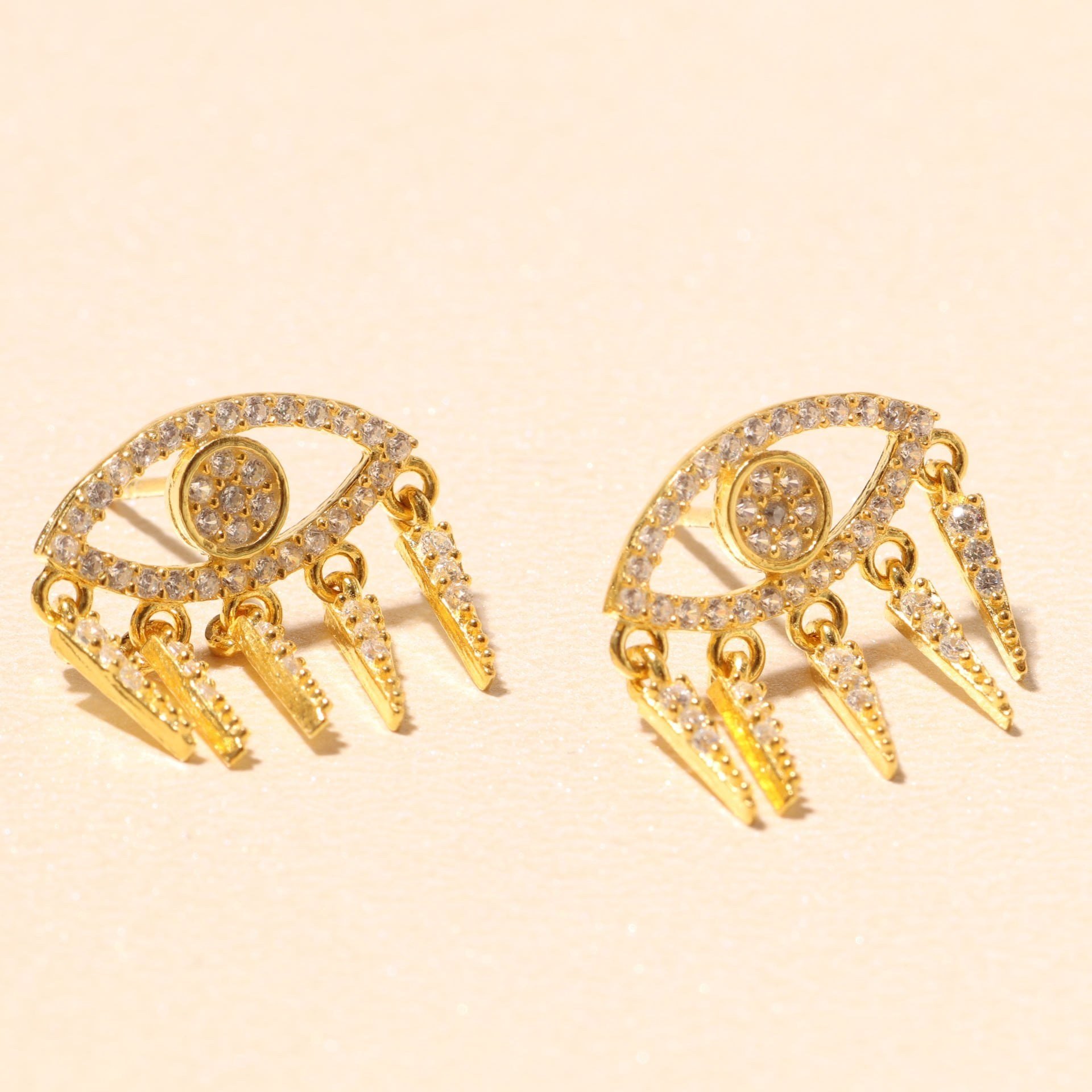 Zirkon Göz Küpe 717079 Gold