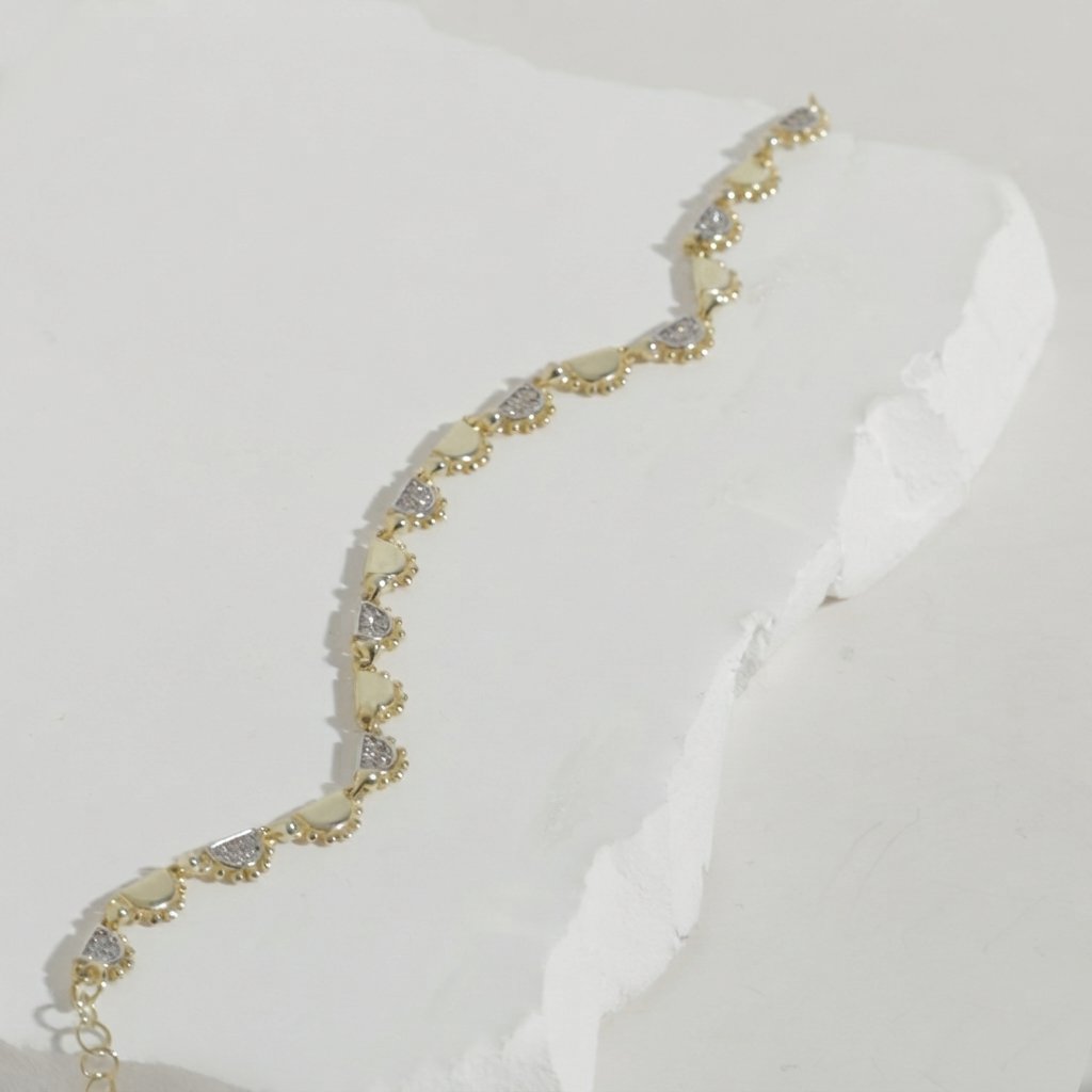 Zirkon Taşlı Minimal Bileklik 718555 Gold