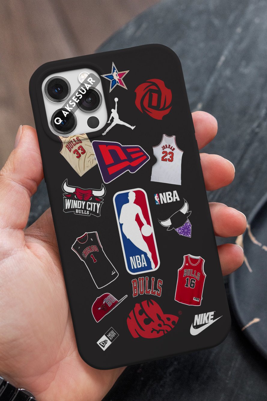 İphone Uyumlu Bulls Tasarımlı Premium Telefon Kılıfı Siyah (Model Seçiniz)