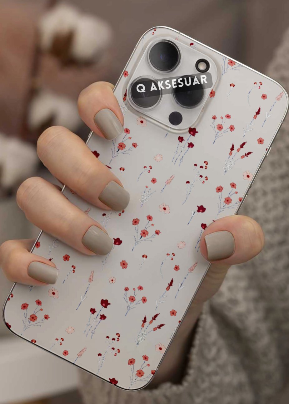 Samsung Galaxy Uyumlu Çiçekler Tasarımlı Şeffaf Telefon Kılıfı (Model Seçiniz)