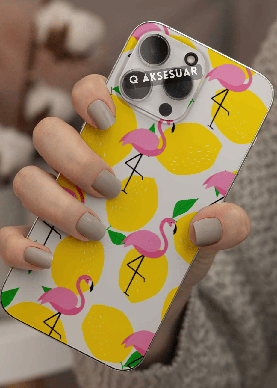 Samsung Galaxy Uyumlu Flamingo Tasarımlı Şeffaf Telefon Kılıfı (Model Seçiniz)