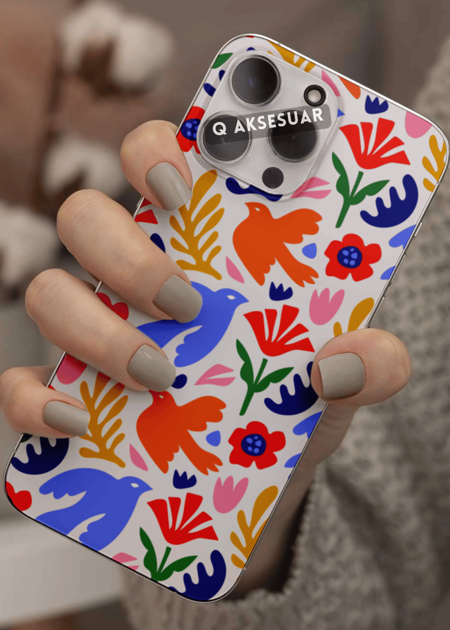 Samsung Galaxy Uyumlu Renkli Desen Tasarımlı Şeffaf Telefon Kılıfı (Model Seçiniz)