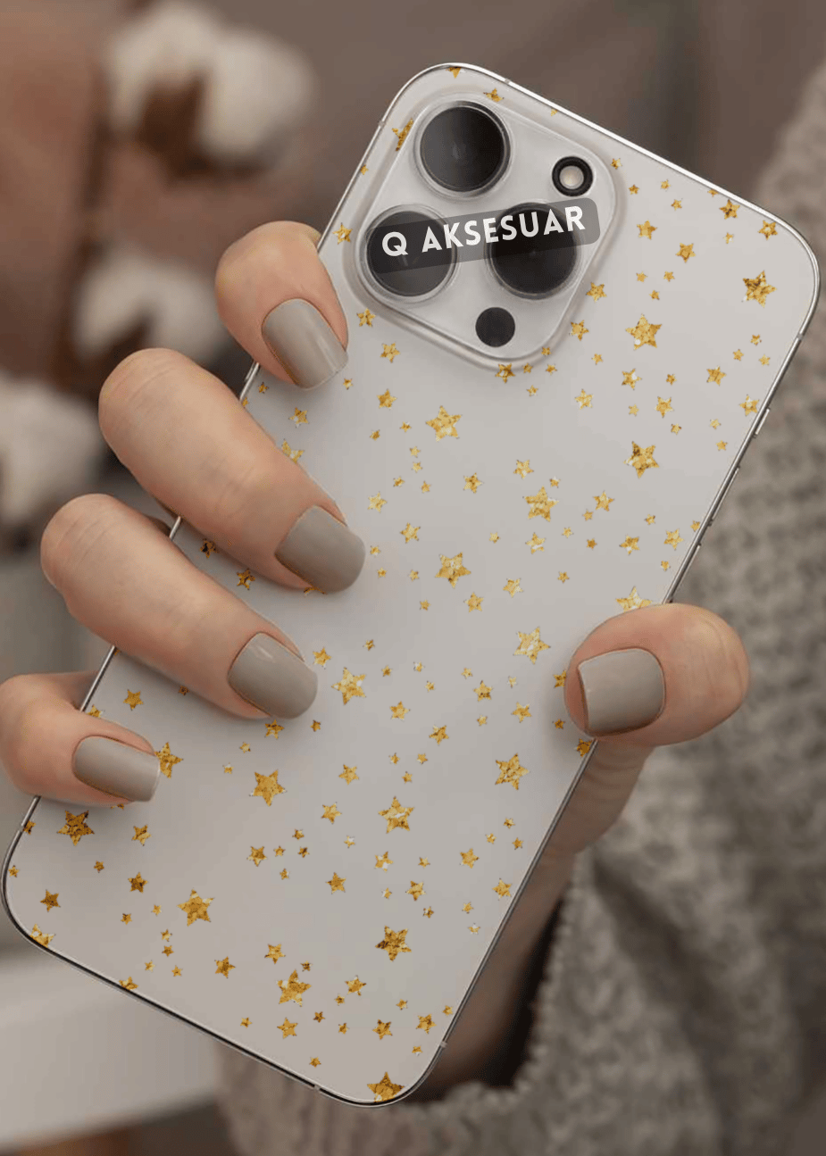 Samsung Galaxy Uyumlu Yıldızlar Tasarımlı Şeffaf Telefon Kılıfı (Model Seçiniz)
