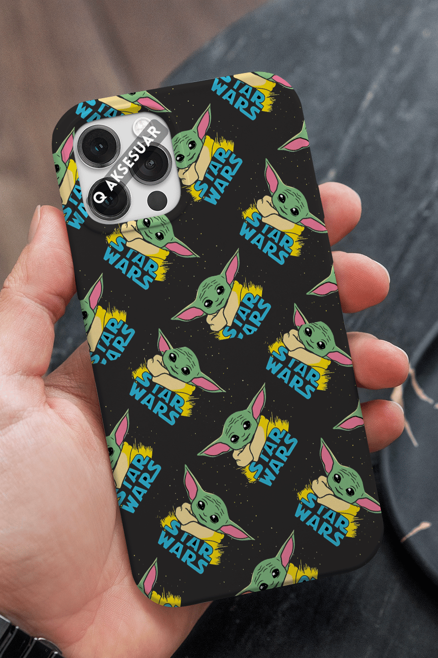 Star Wars Tasarımlı Premium Telefon Kılıfı Siyah