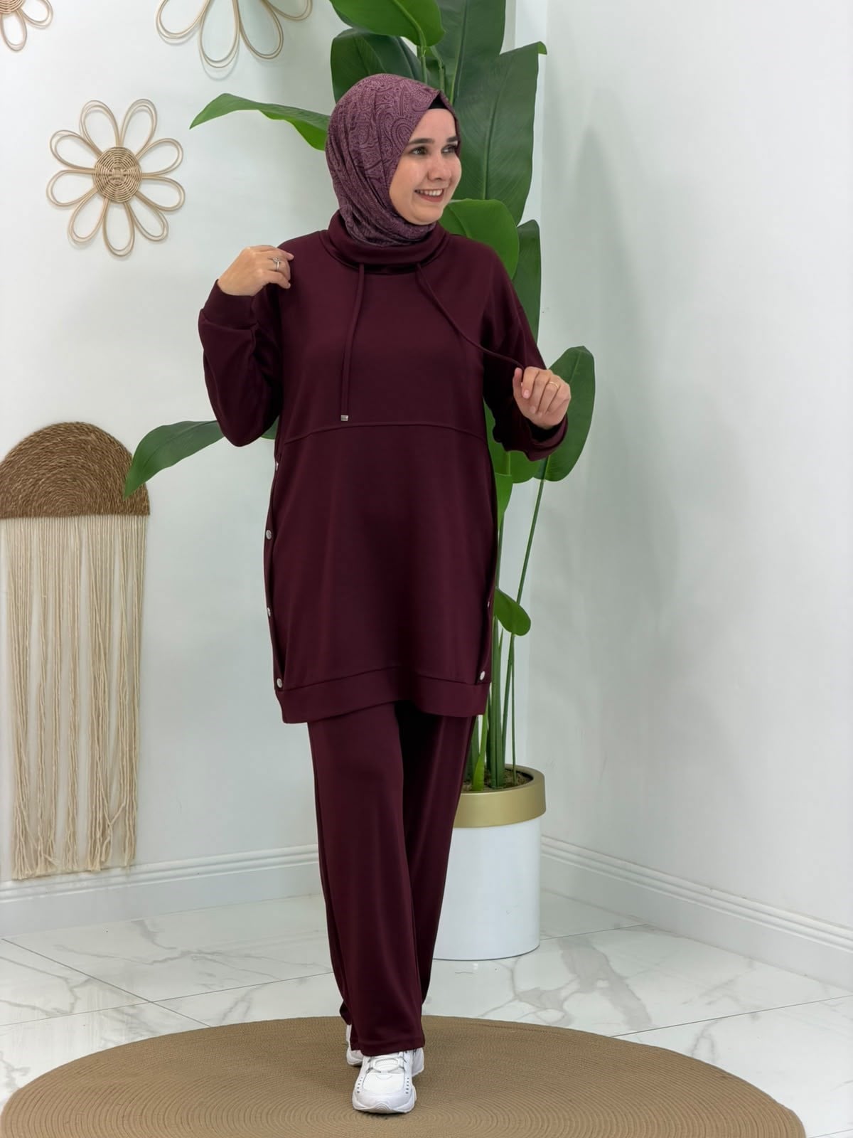 4102 Bordo Zımbalı Takım