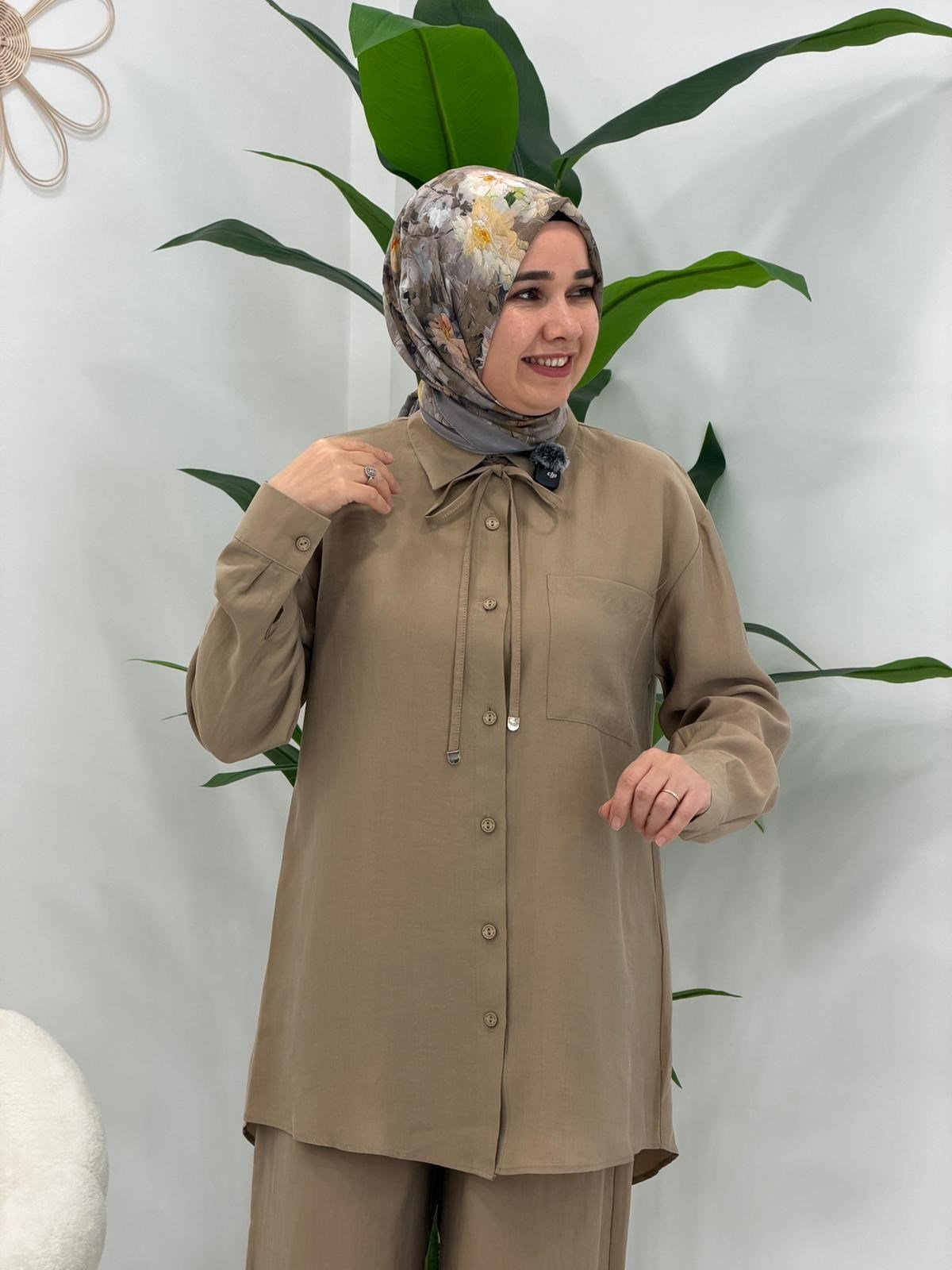 Camel Pantolonlu Takım