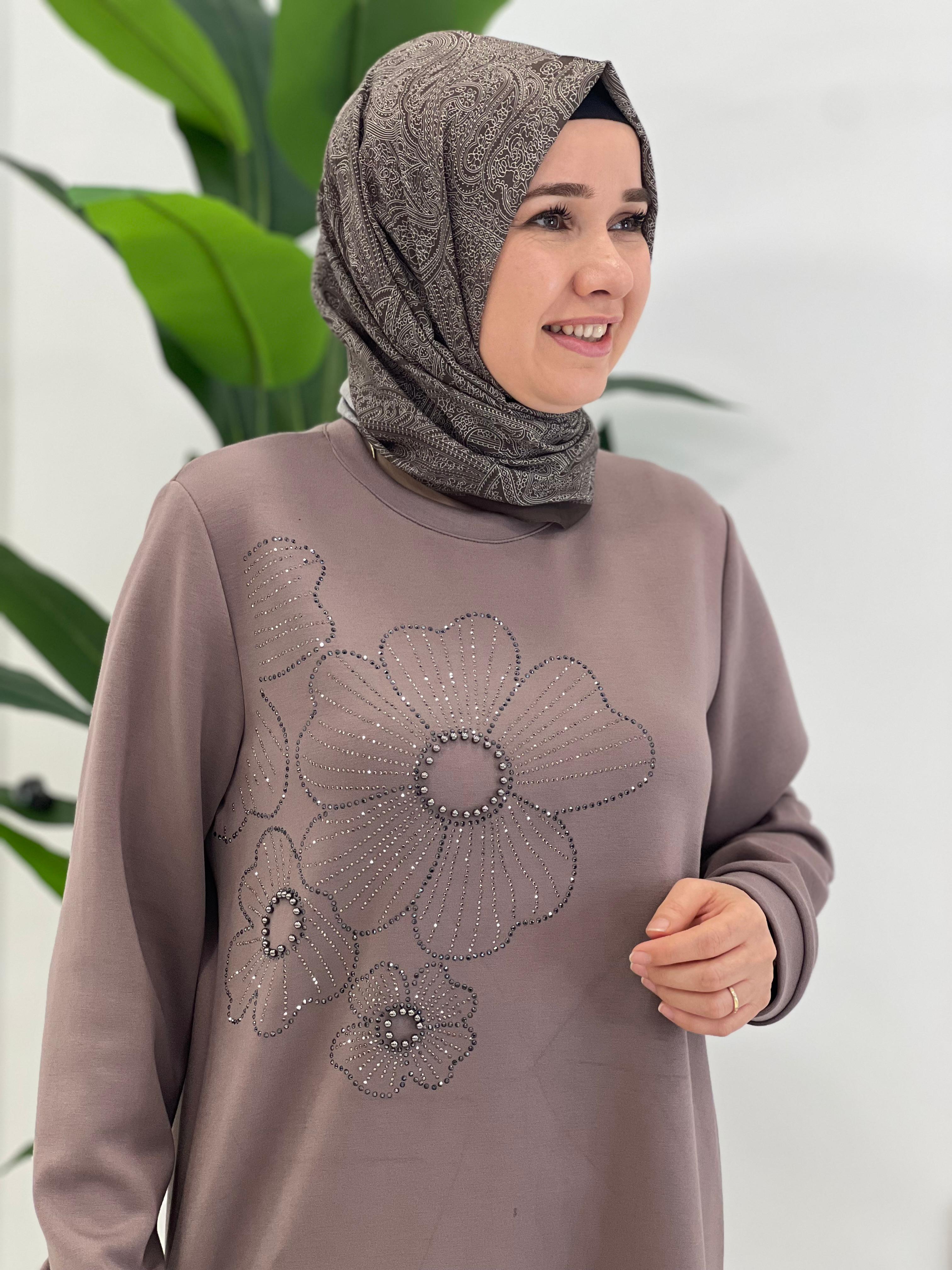 Capiçino Çiçekli Sweat 