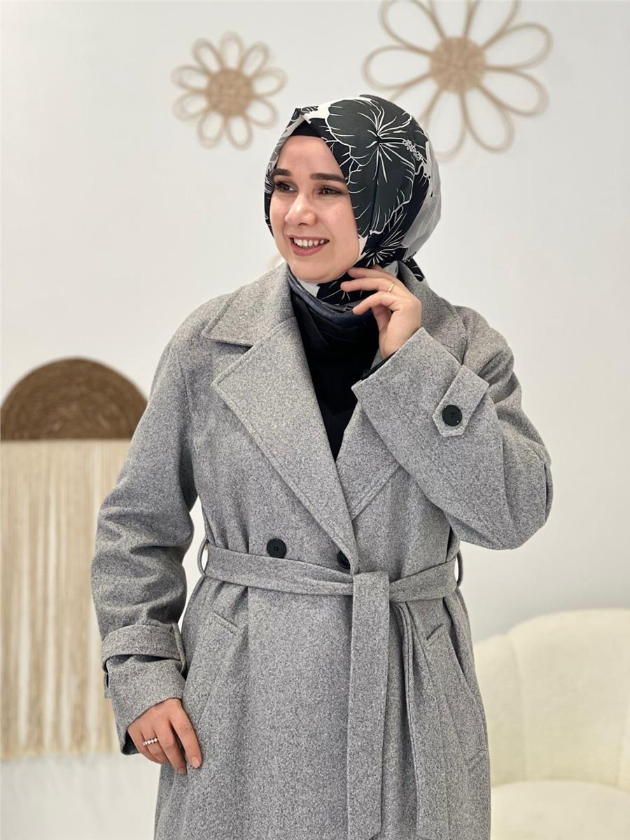 Gri Kaşe Kaban
