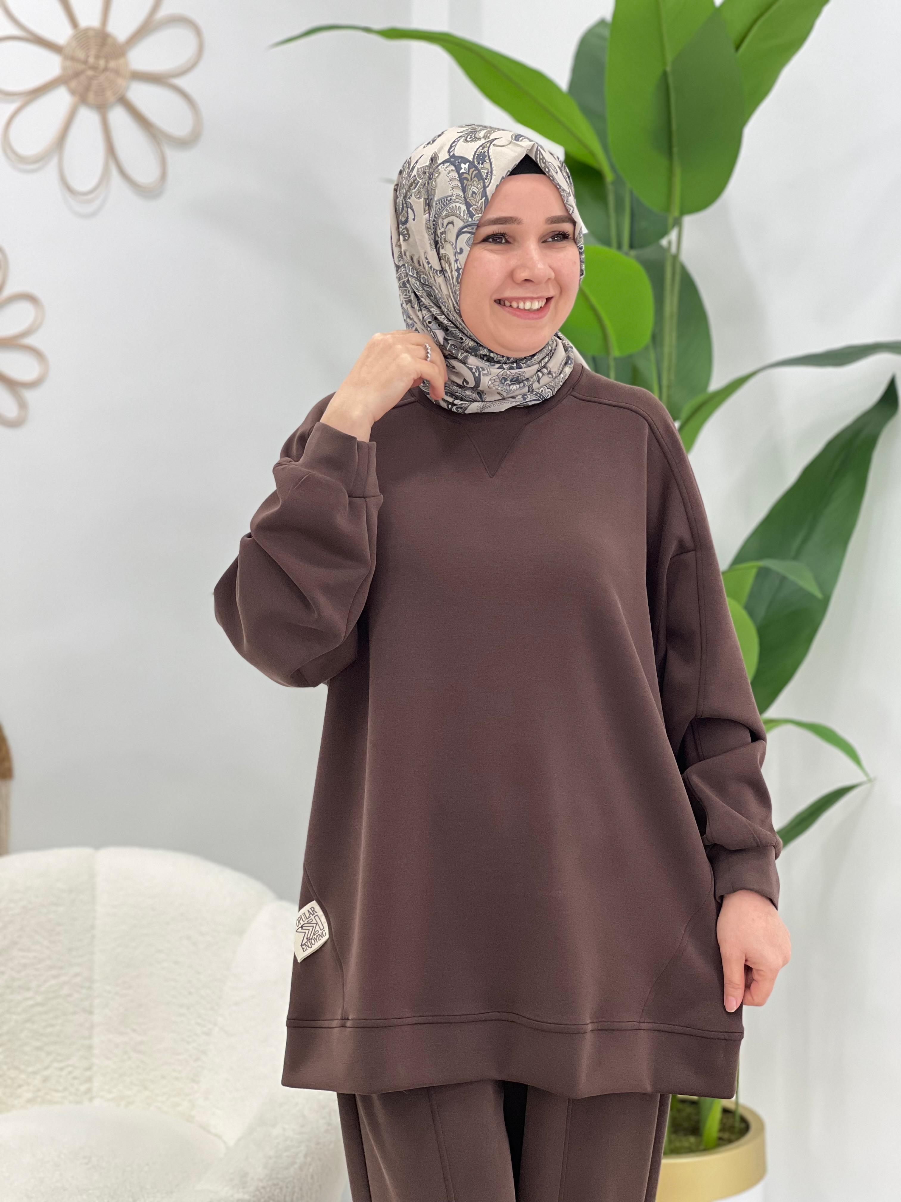 Kahve Modal Kumaş Takım