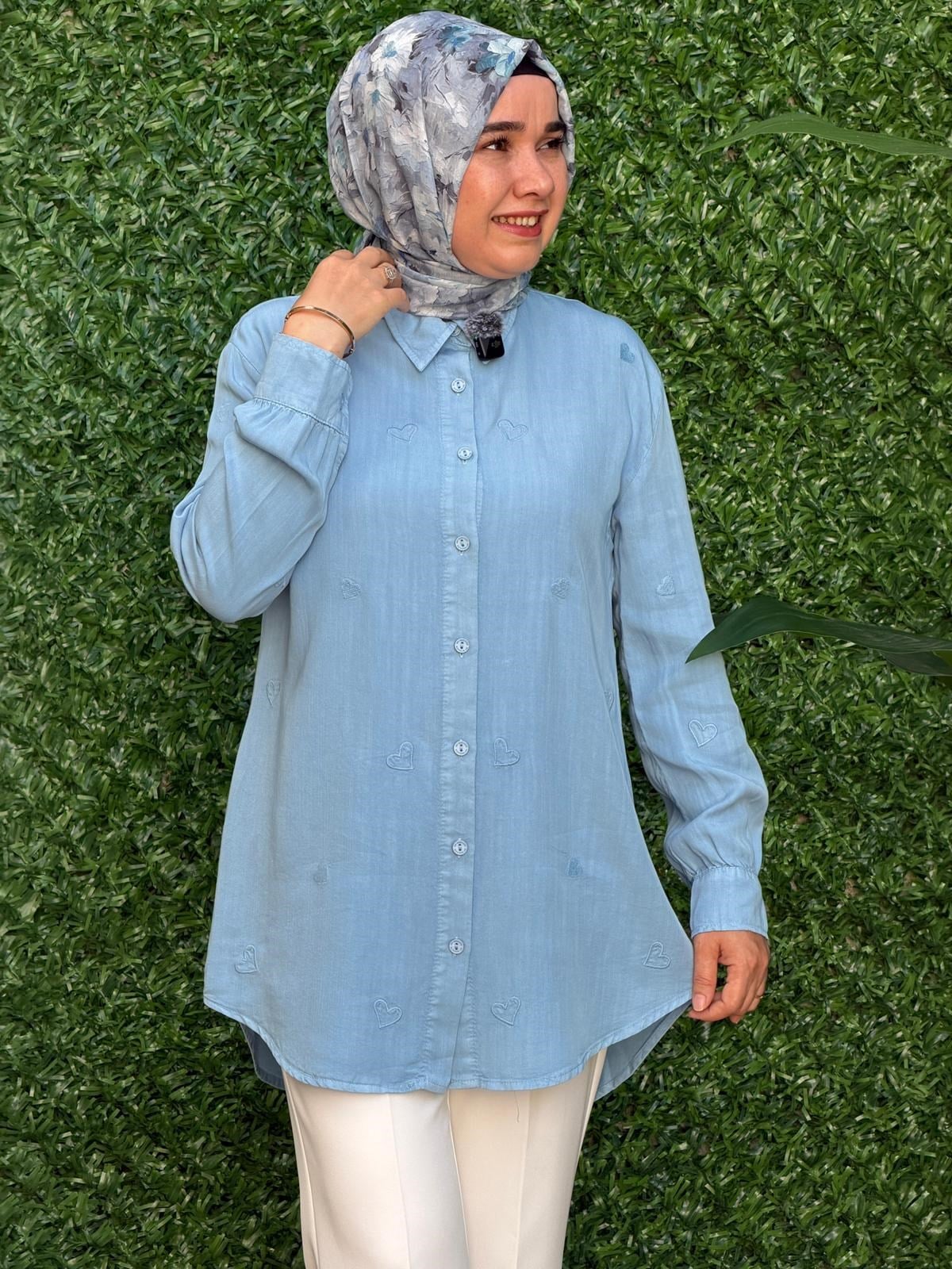 Mavi Kalpli Tunik