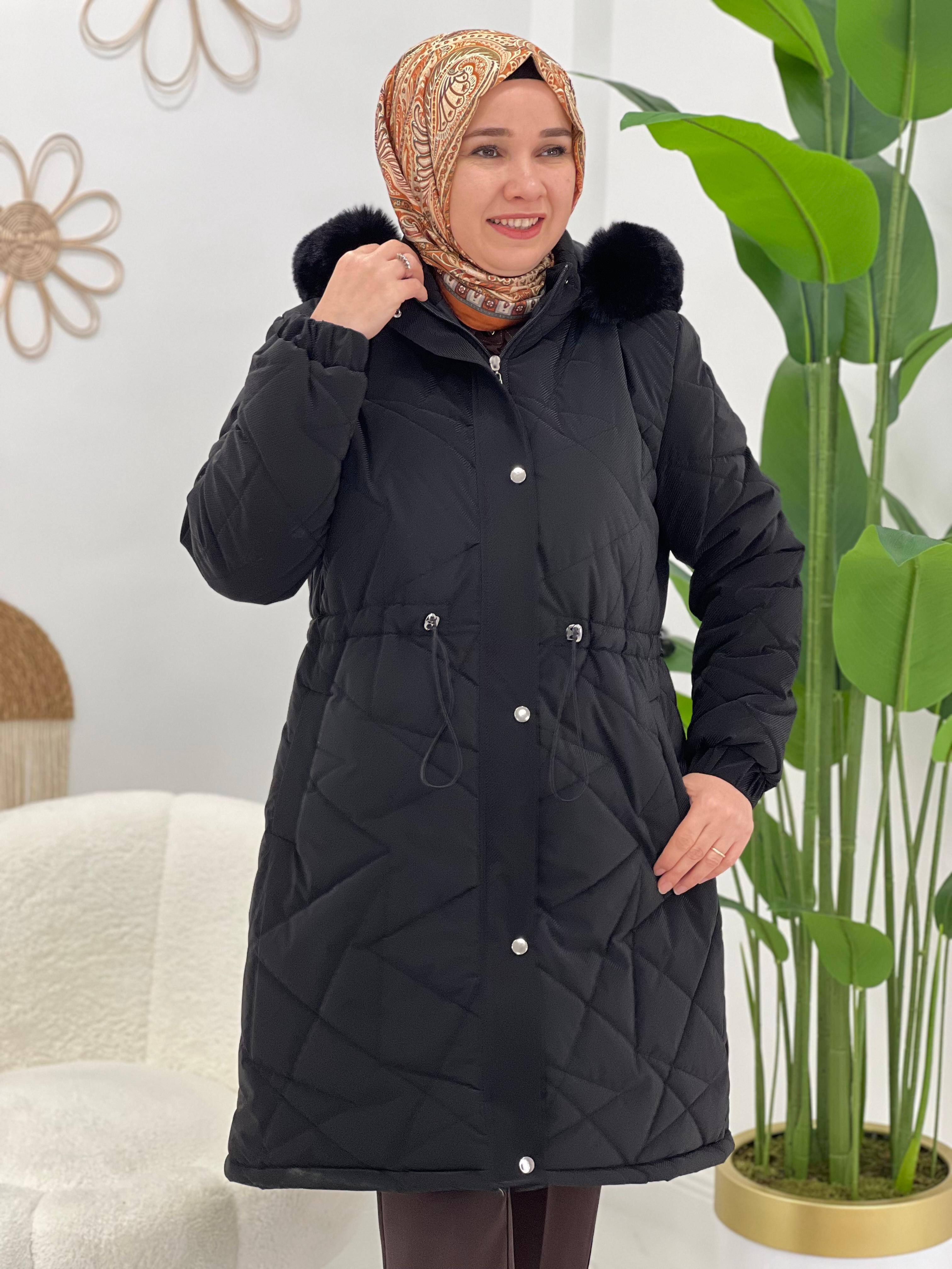 Siyah Şişme Mont