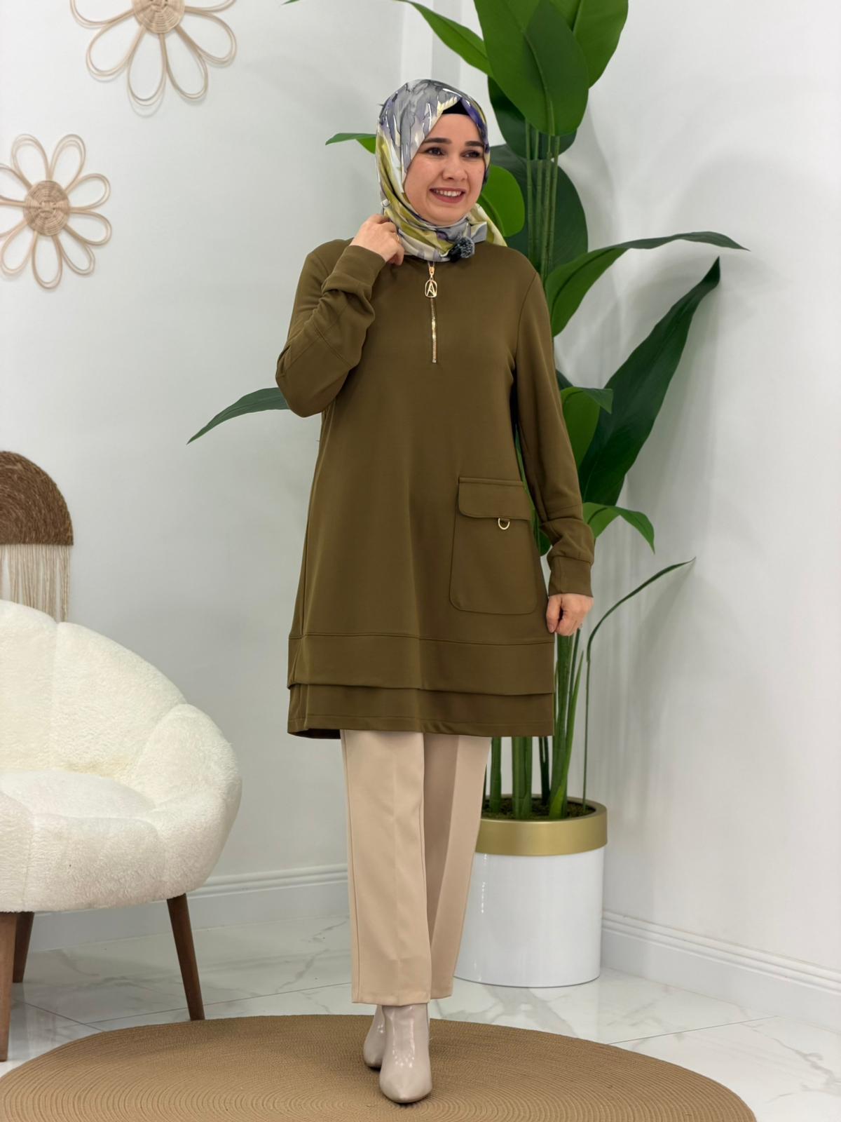 Yağ Yeşili Tunik