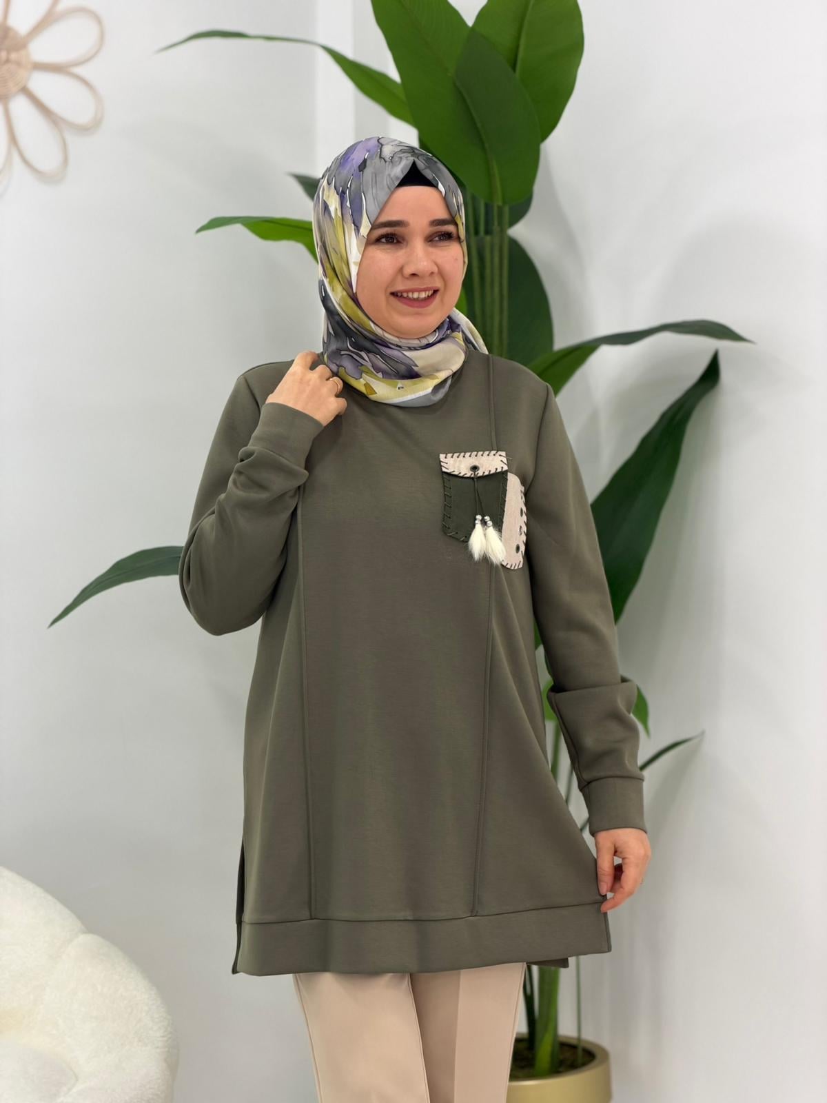 Yeşil Cihakra Eşofman Tunik