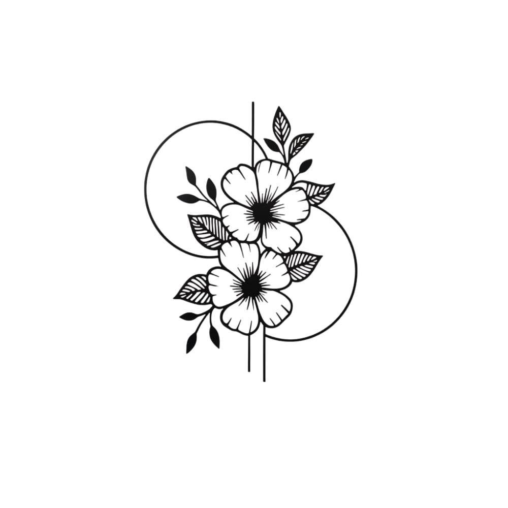 Floral Metal Duvar Tablosu