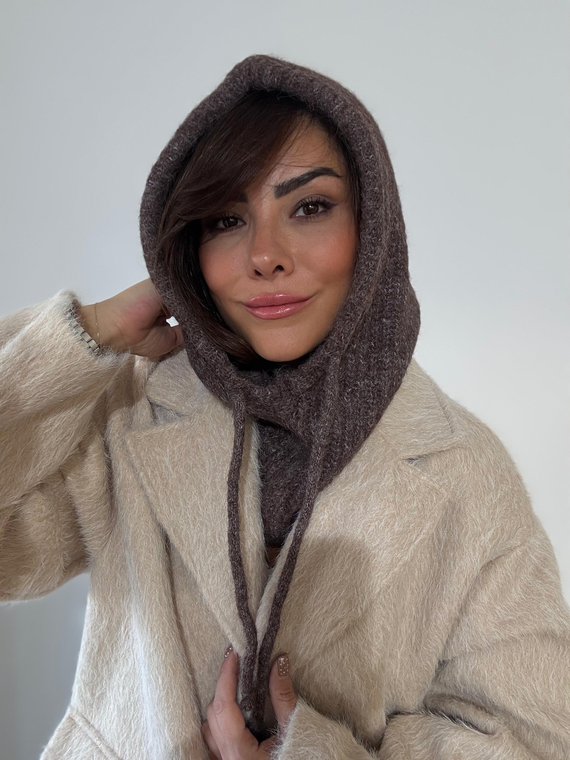Kahverengi Renk Yumuşak Dokulu Kırçıllı Balaclava