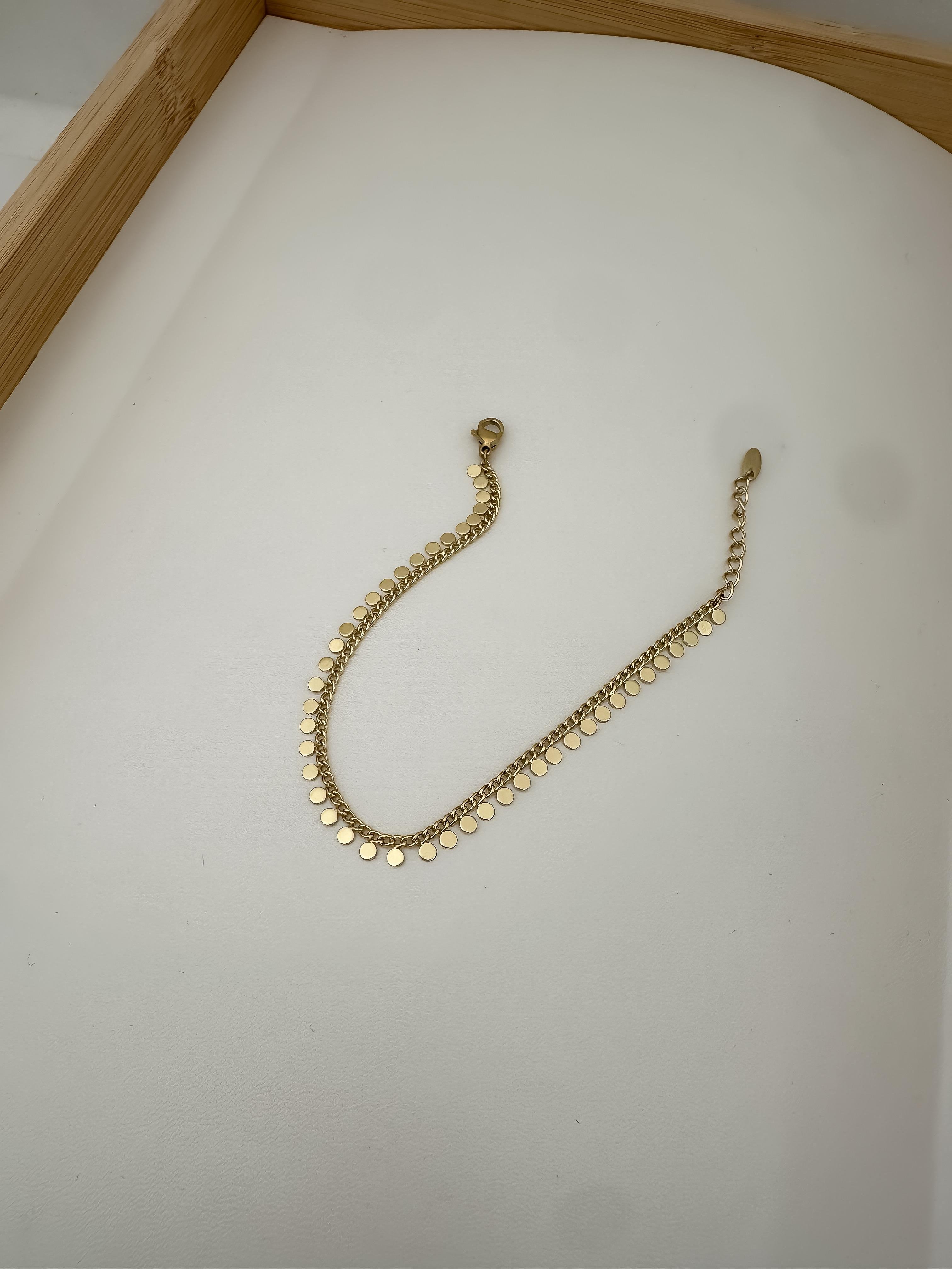 Özel Seri Daire Pul Plaka Sallantılı Bileklik ( 20 Cm )