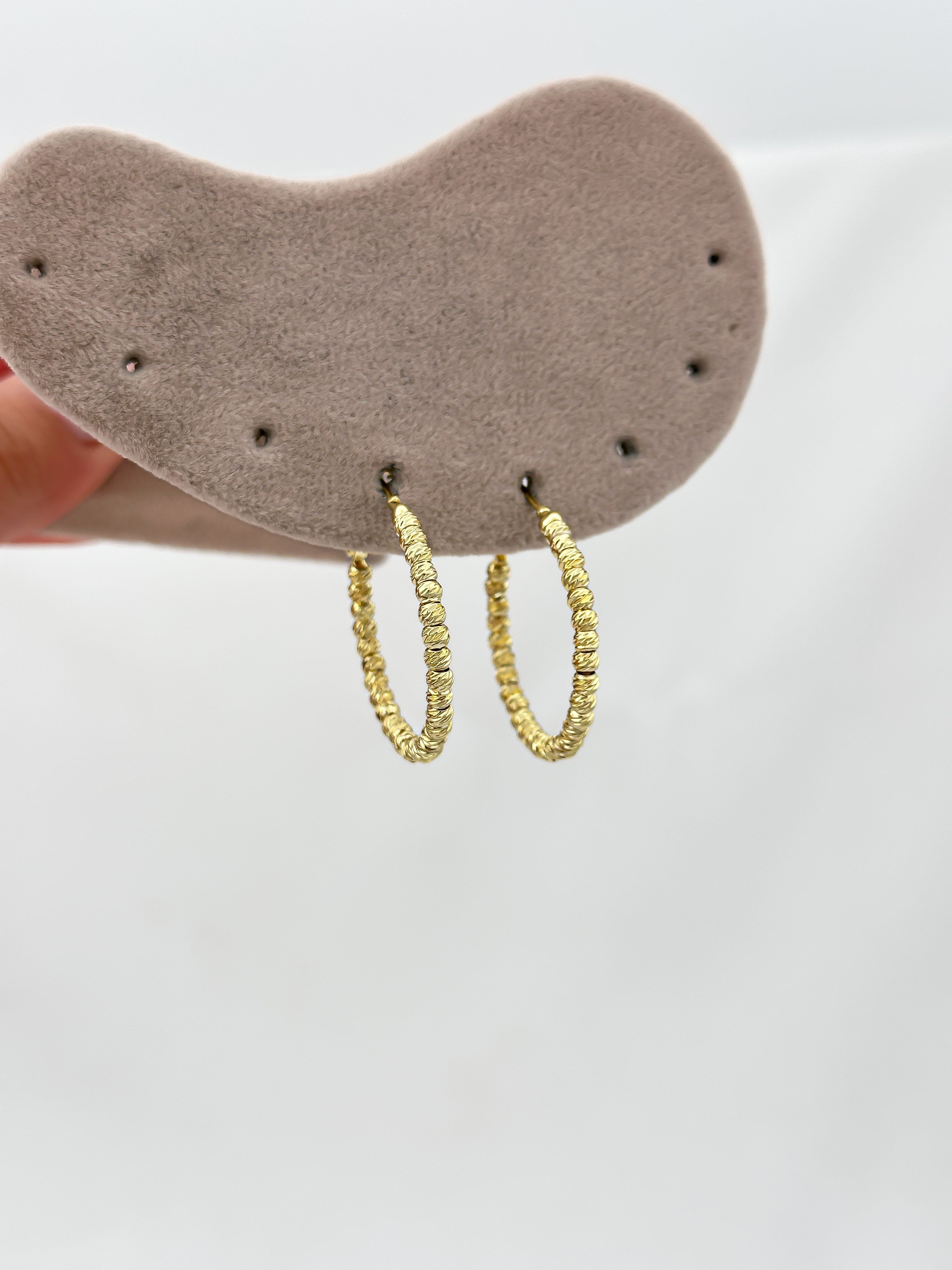 Özel Seri Dorika Topçuk Model Halka Küpe ( İç Çap: 2.5 Cm )