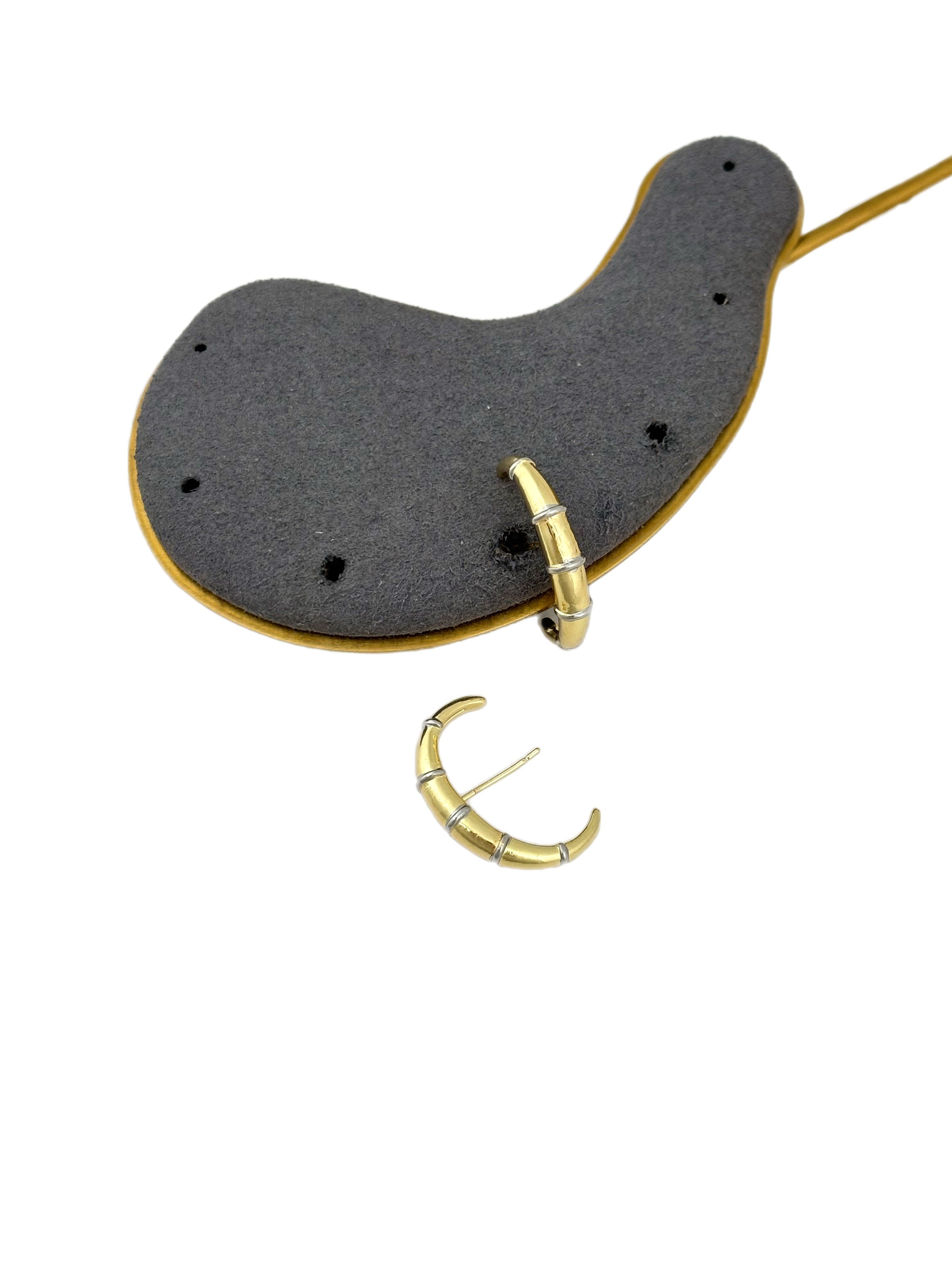 Özel Seri Gümüş Biye Detay Gold Ay Model Küpe