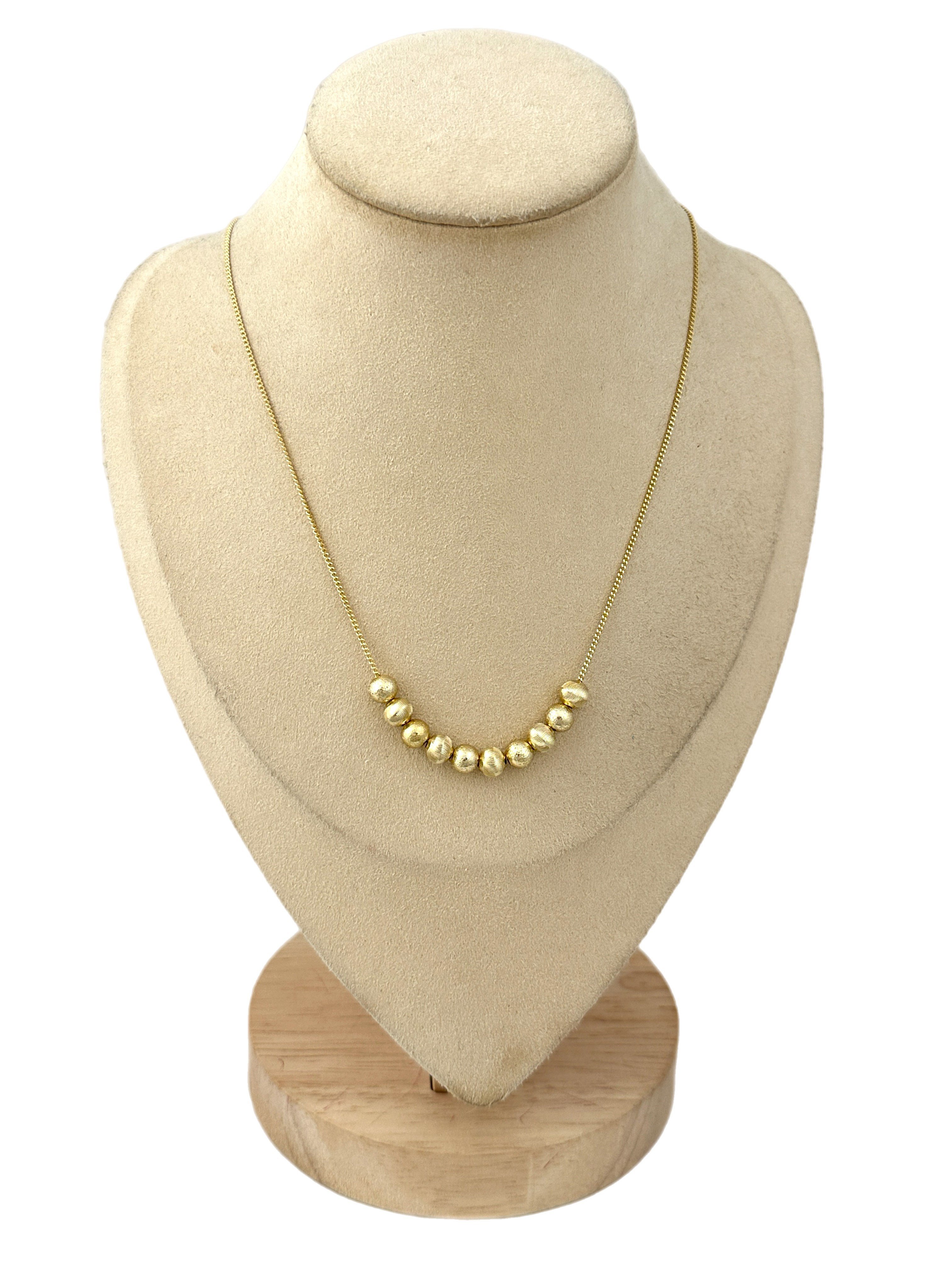 Özel Seri İşlemeli Topçuk Model Zincir Kolye ( 49 Cm )