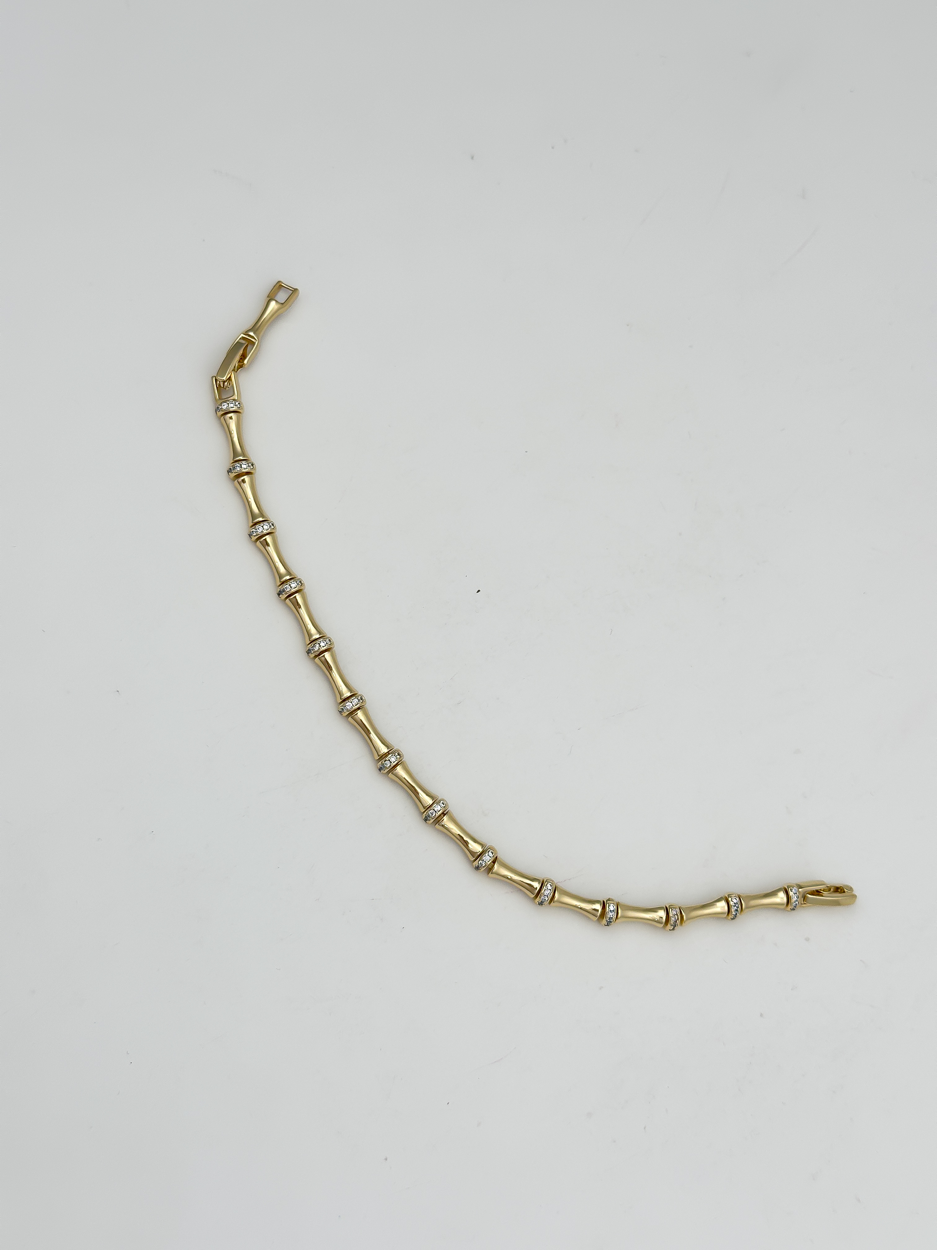 Özel Seri Şerit Zirkon Taşlı Kemik Model Bileklik (  19 Cm )