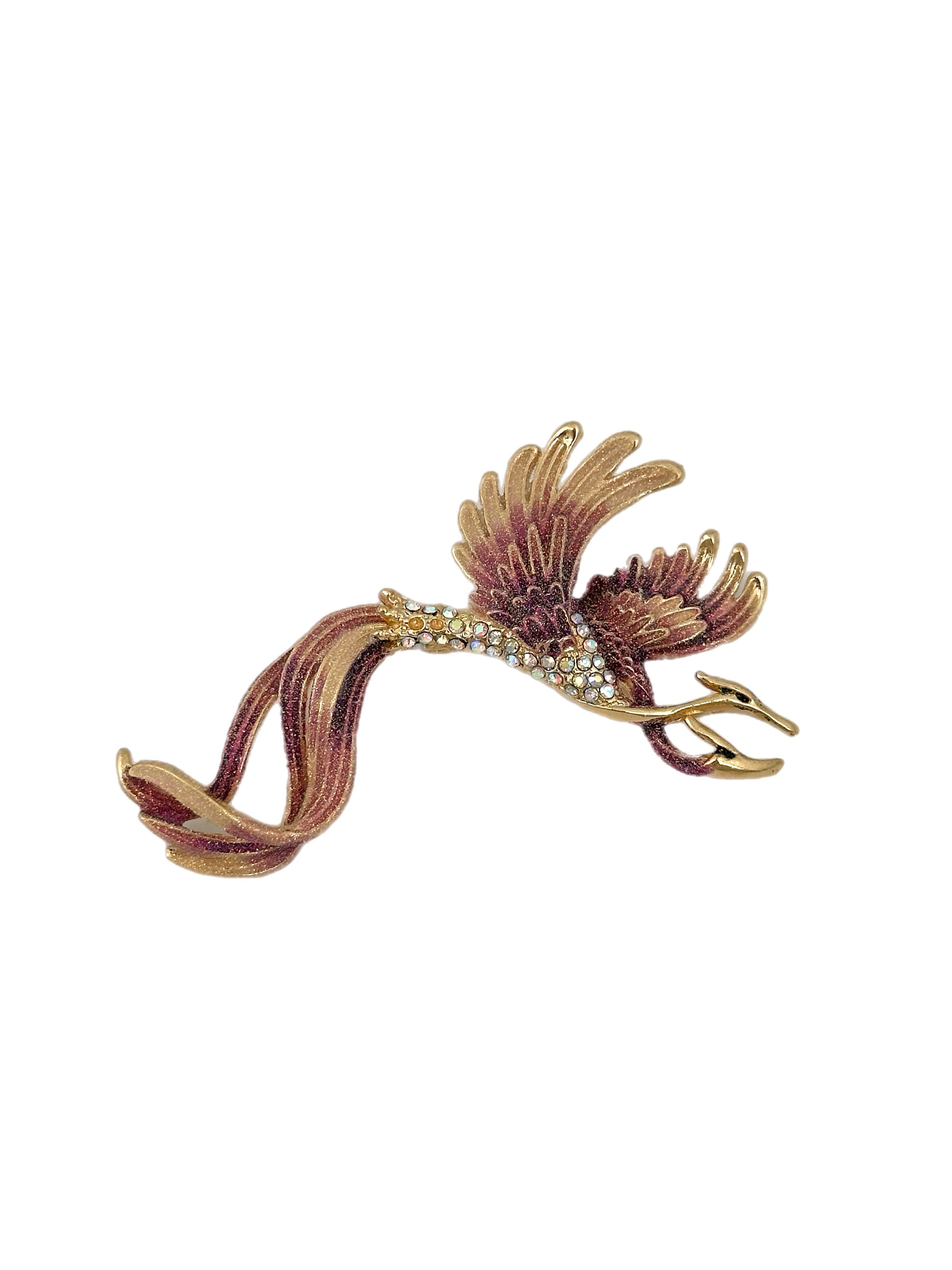 Simli Mineli Ejderha Broş