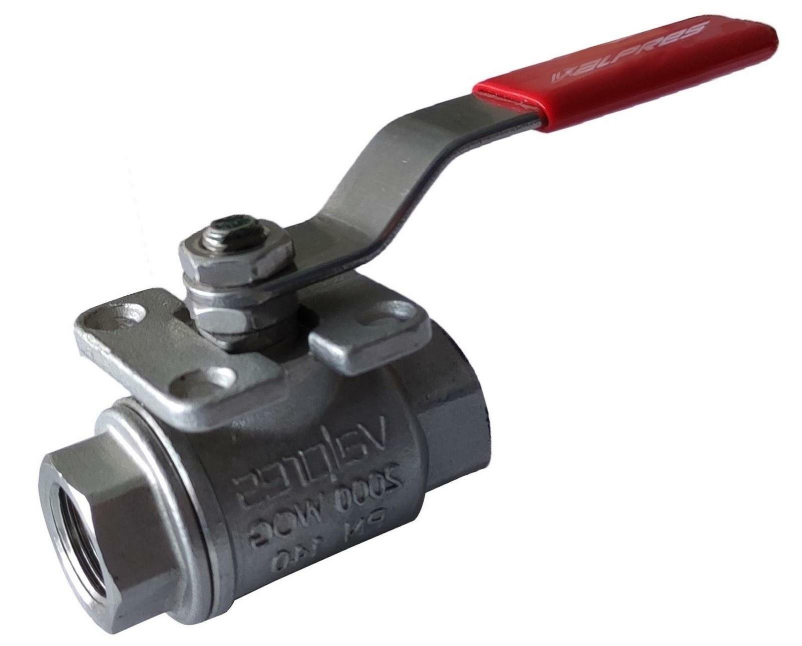 VALPRES Aktüatör Takılabilir İki Parçalı Paslanmaz Çelik Küresel Vana 3/8'' Pn25