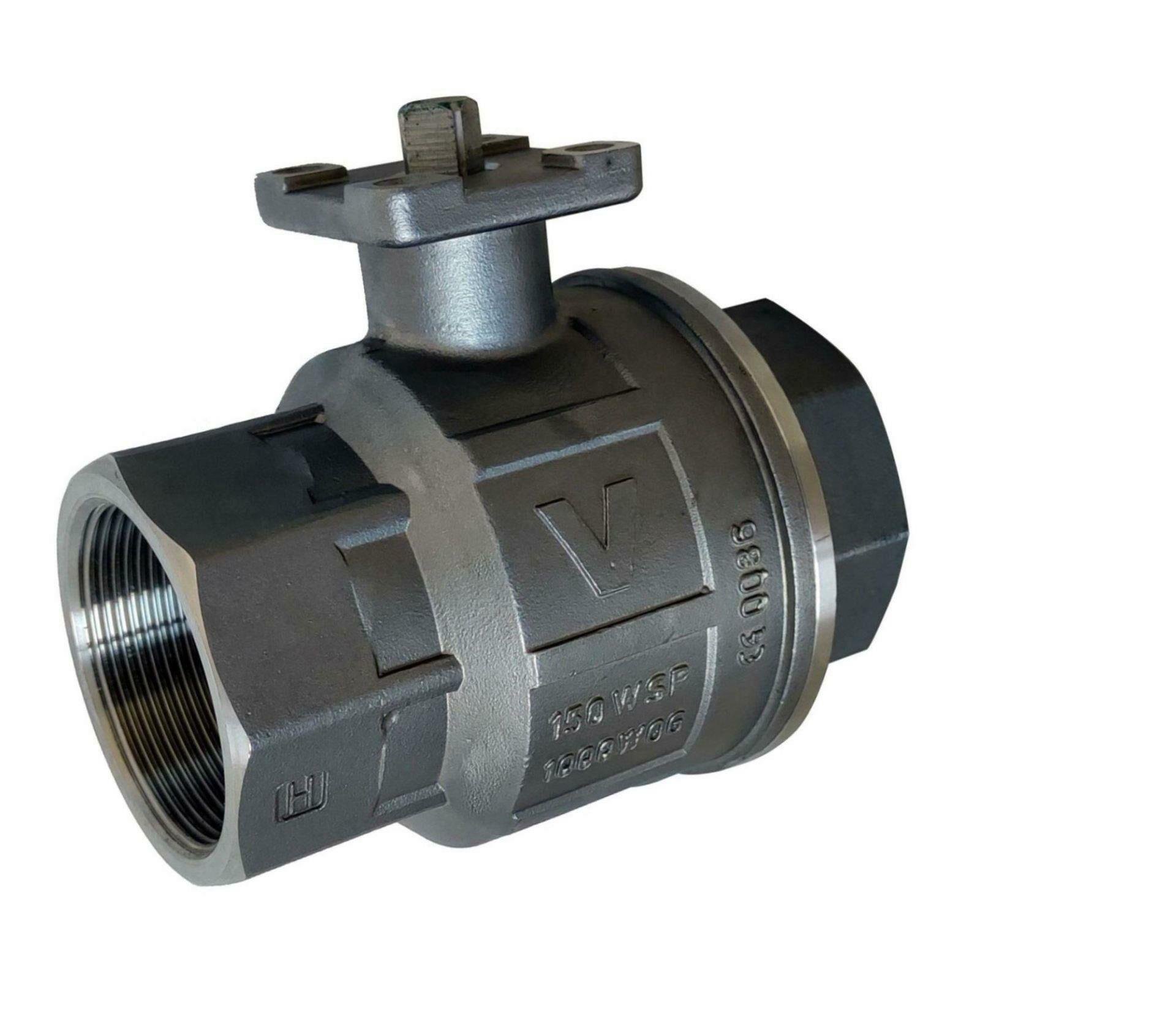 VALPRES Paslanmaz Çelik Küresel Vana Aktüatör Takılabilir 1 1/2'' Pn64 316