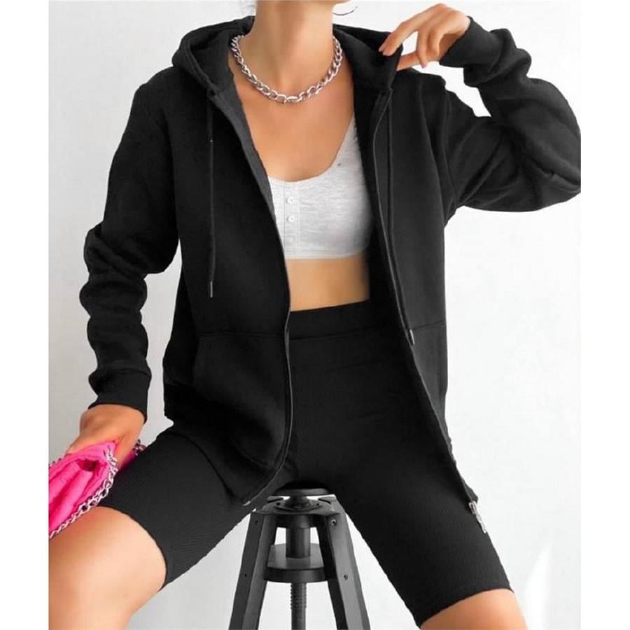 Boydan Fermuarlı Sweat
