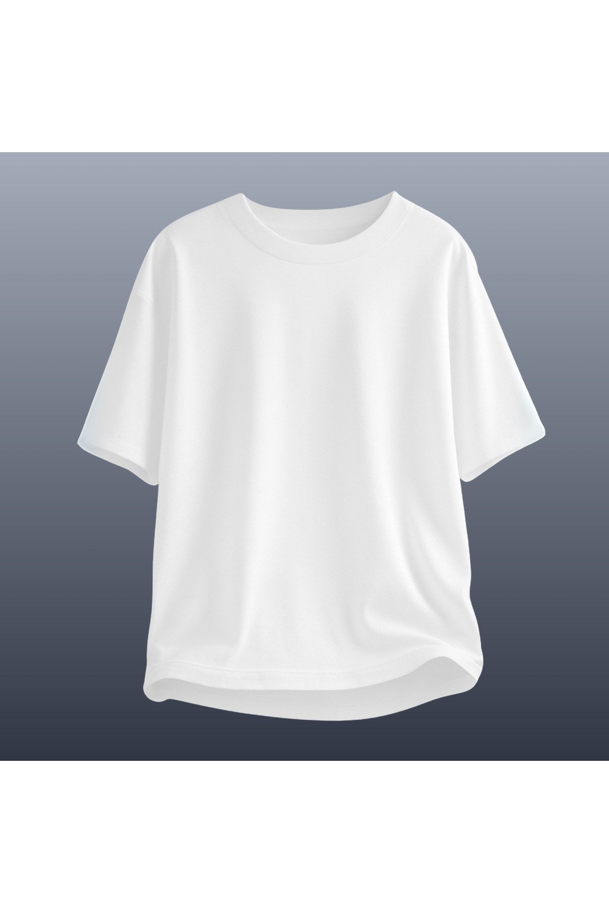 Beyaz Basic Oversize Rahat Kalıp T-Shirt
