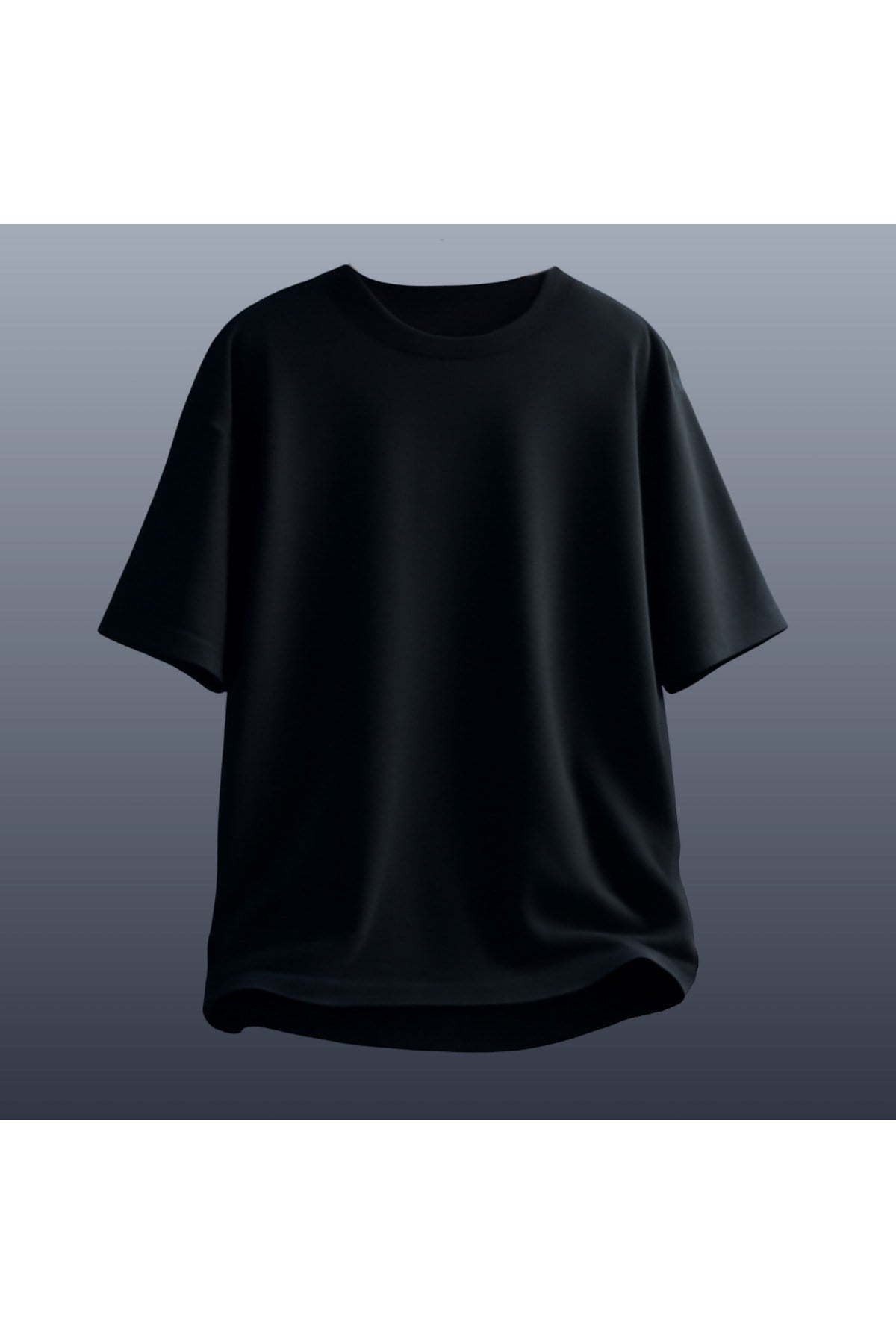 Siyah Basic Oversize Rahat Kalıp T-Shirt