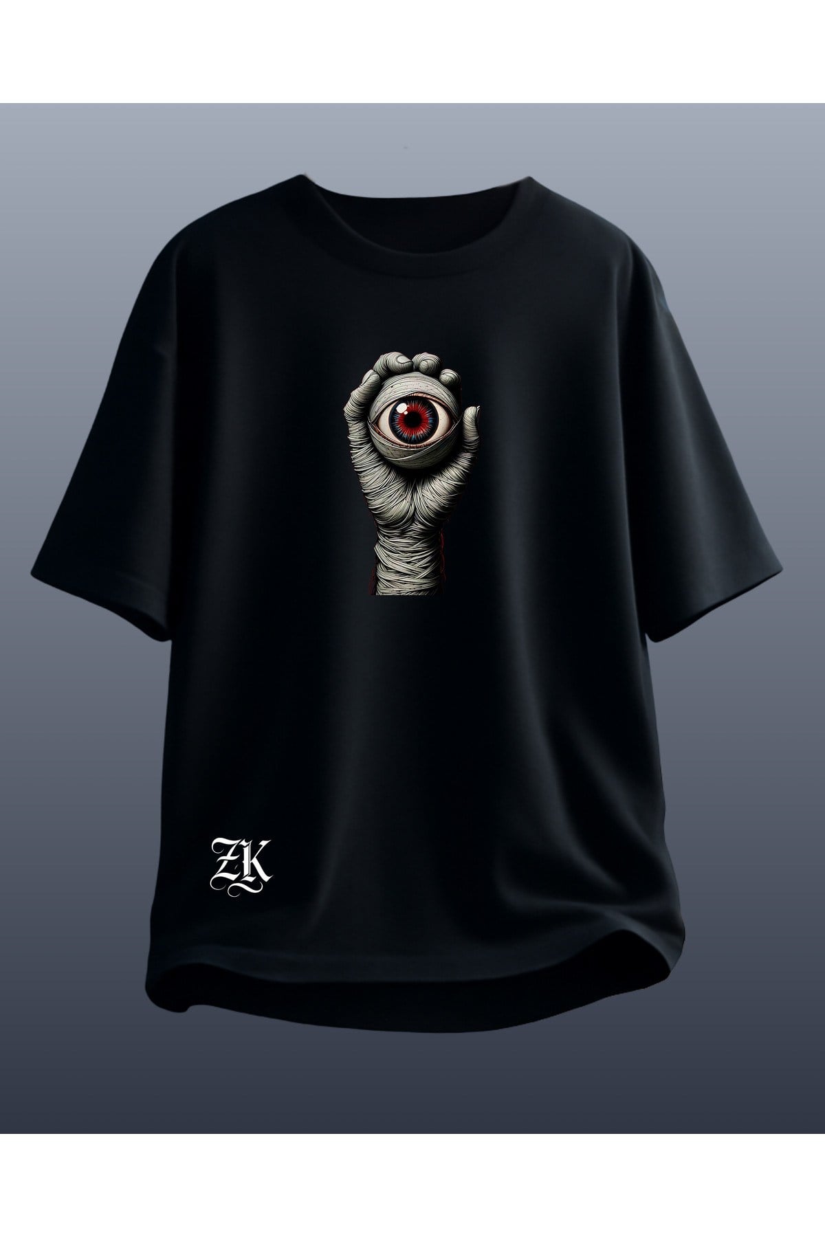 Unisex Erkek/Kadın Özel Baskılı Oversize Pamuklu Bisiklet Yaka T-Shirt
