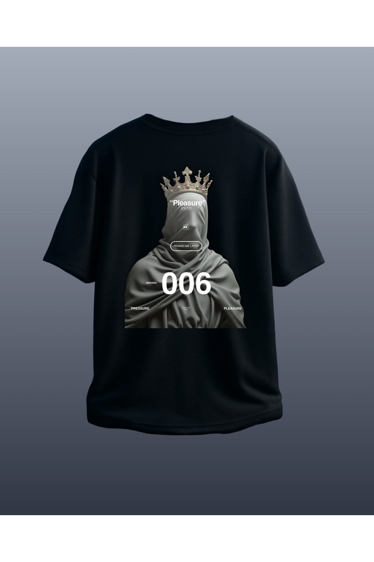 Unisex Erkek/Kadın Özel Baskılı Oversize Pamuklu Bisiklet Yaka T-Shirt
