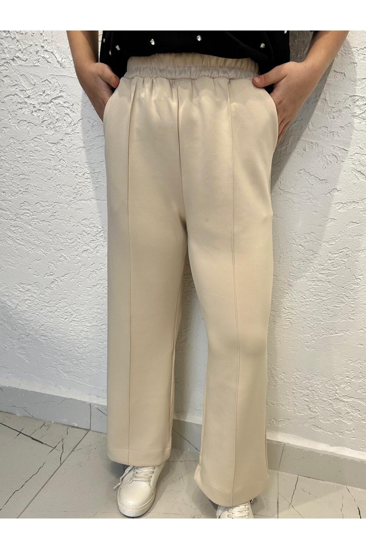 Bol Paça Pantolon Krem