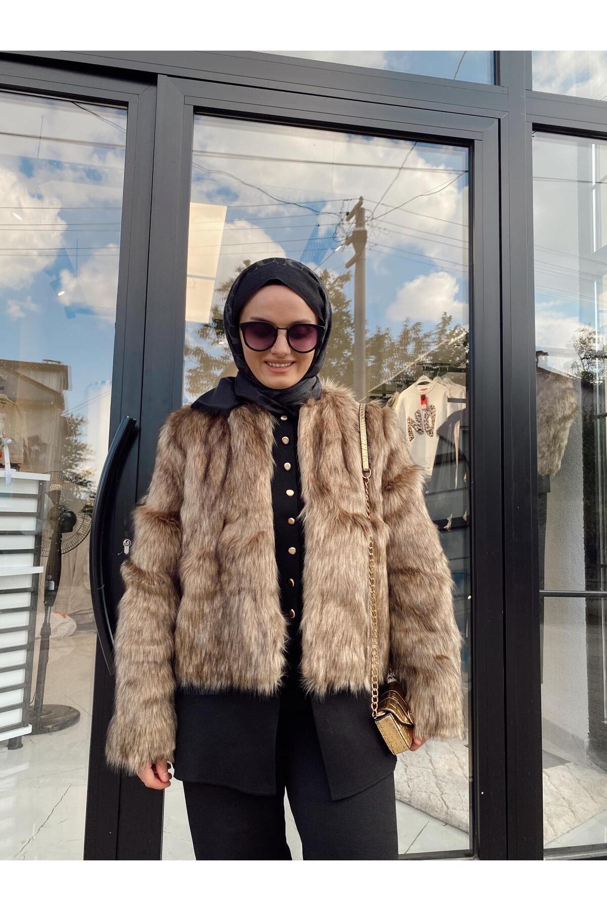 Hot Fashion Kürk Kahverengi