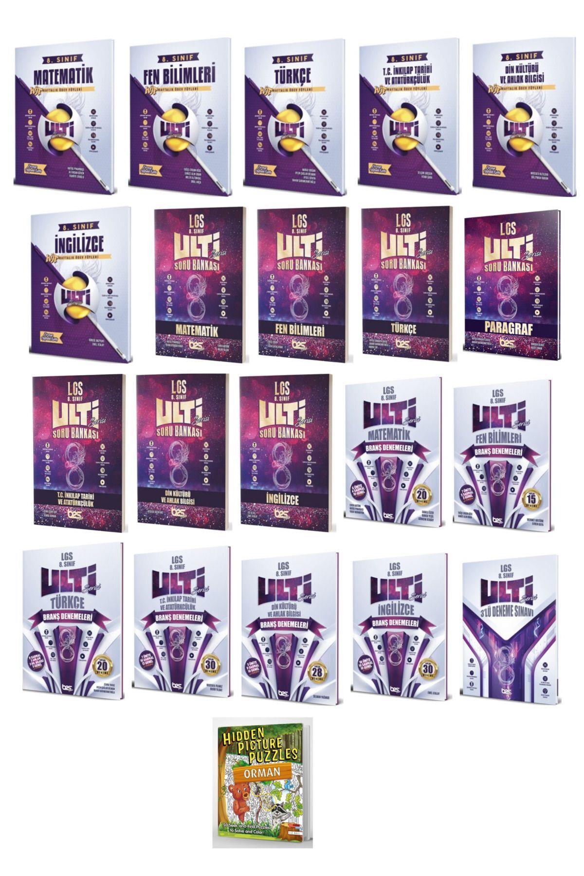 2024 - 8. Sınıf LGS Tüm Dersler (Soru-Deneme-föy) 21 Kitap (Hidden Pictures Puzzles Hediyeli)