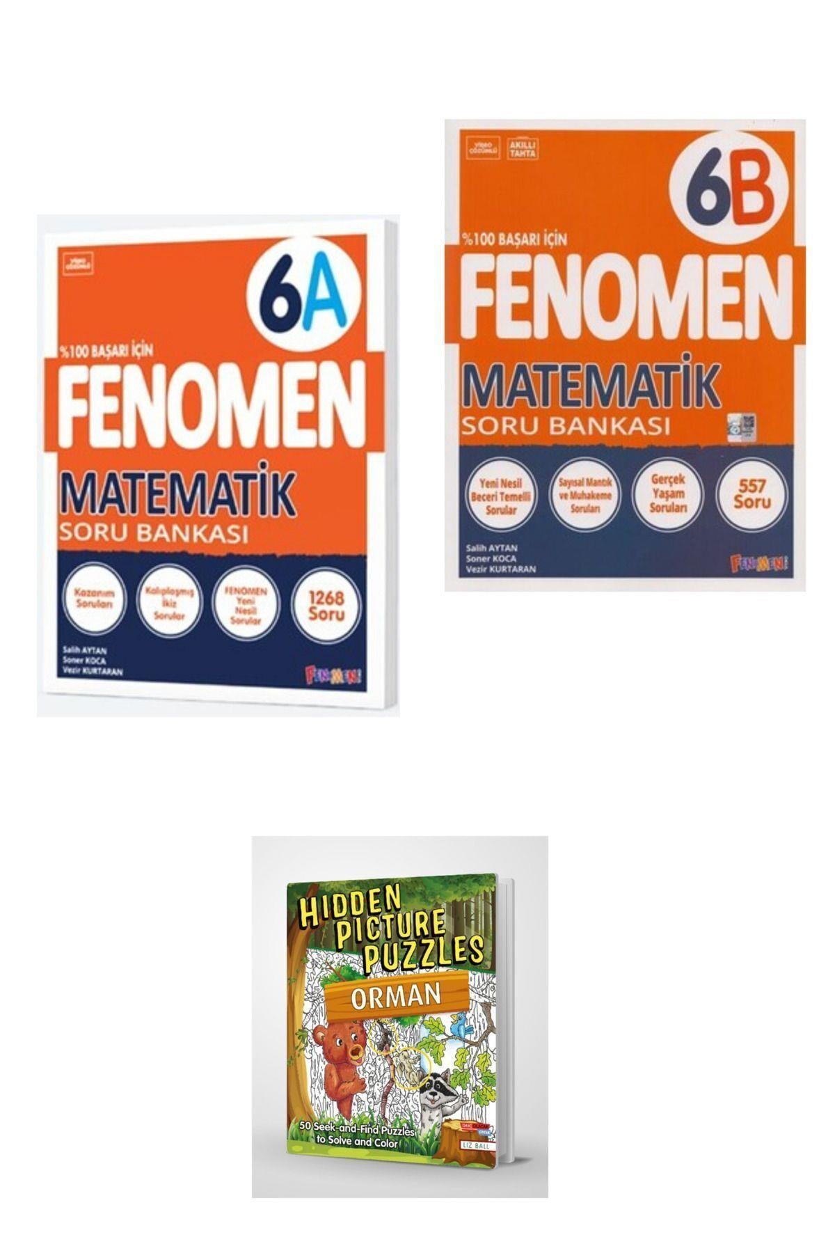 2025 Fenomen Matematik 6a & 6b Soru Bankası 2 Kitap (HİDDEN PİCTURES PUZZLES HEDİYELİ)