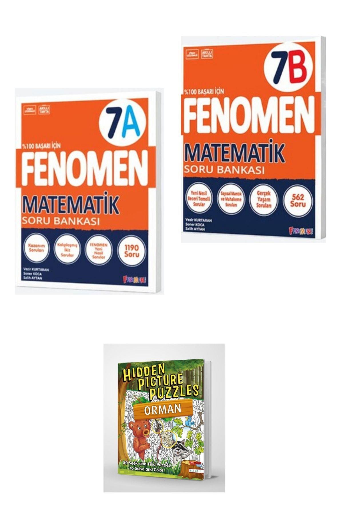 2025 Fenomen Matematik 7a & 7b Soru Bankası 2 Kitap (HİDDEN PİCTURES PUZZLES HEDİYELİ)