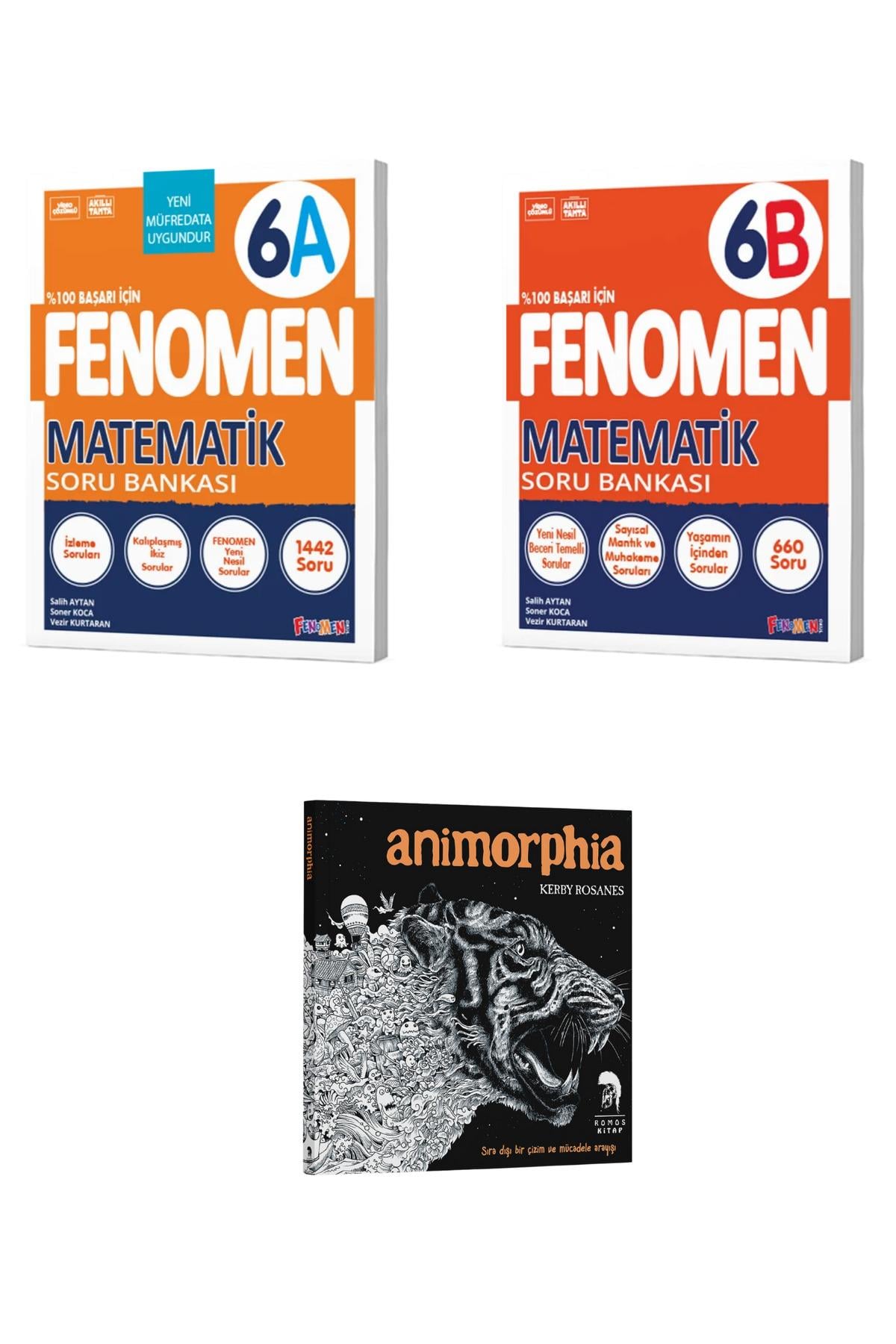 2026 6. Sınıf Matematik A ve B Soru Bankası (Animorphia Hediyeli - 3 Kitap)