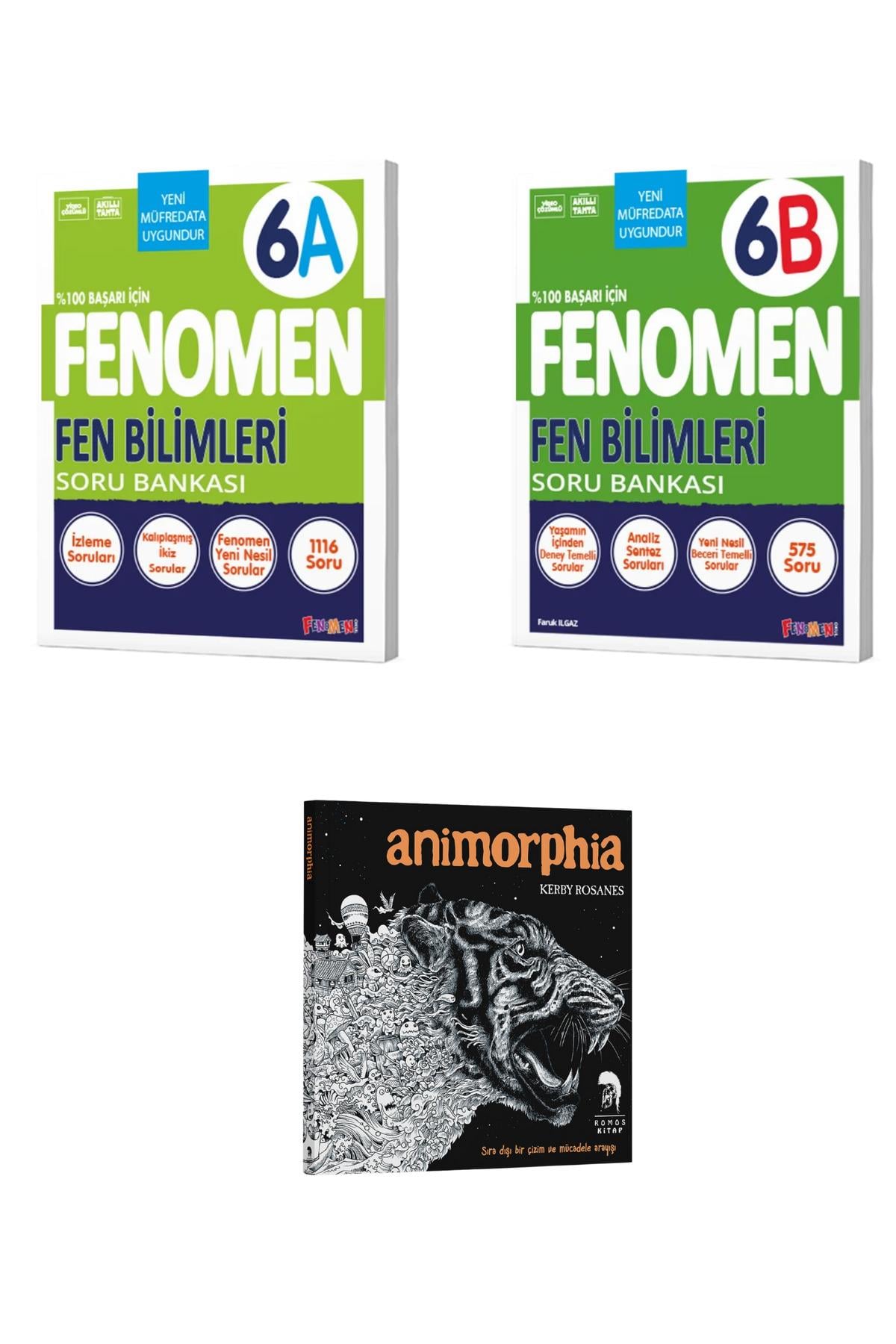 2026 6. Sınıf Fen Bilimleri A ve B Soru Bankası (Animorphia Hediyeli - 3 Kitap)