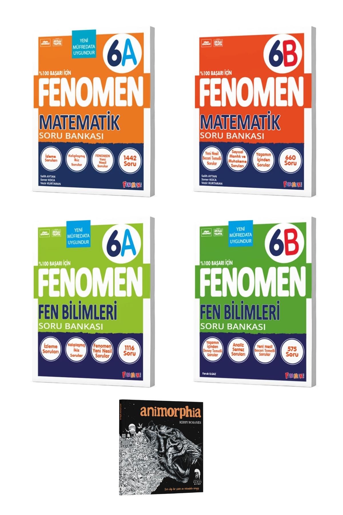 2026 6. Sınıf Matematik - Fen Bilimleri A ve B (Animorphia Hediyeli - 5 Kitap)