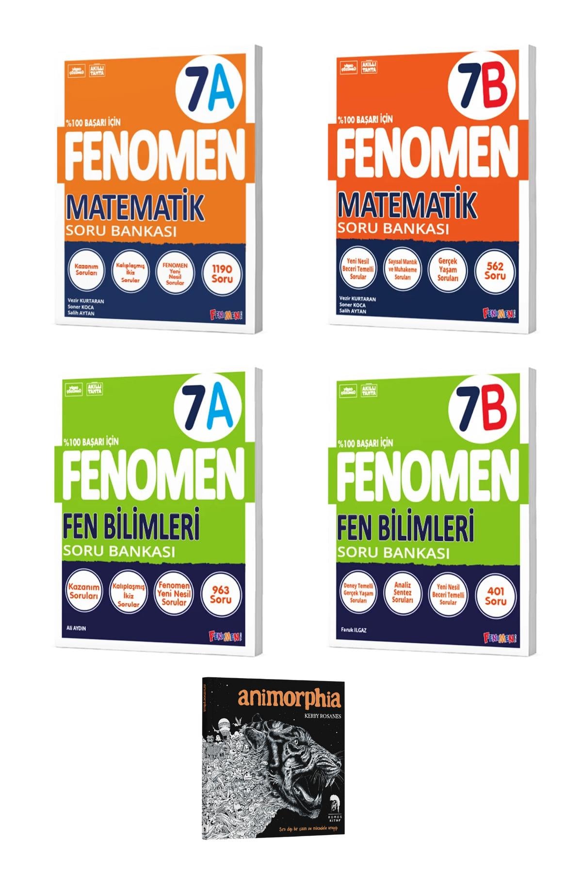 2026 7. Sınıf Matematik - Fen Bilimleri A ve B (Animorphia Hediyeli - 5 Kitap)