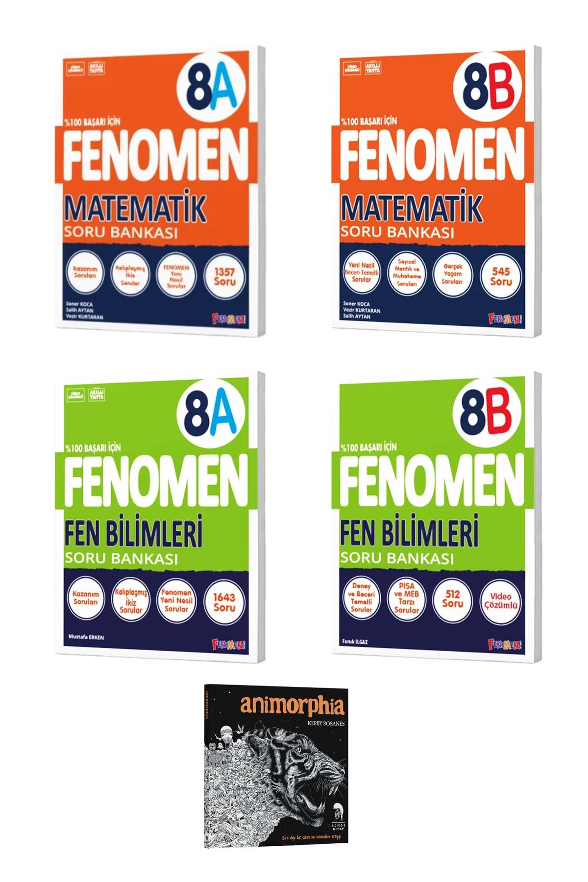 2026 8. Sınıf Matematik - Fen Bilimleri A ve B (Animorphia Hediyeli - 5 Kitap)