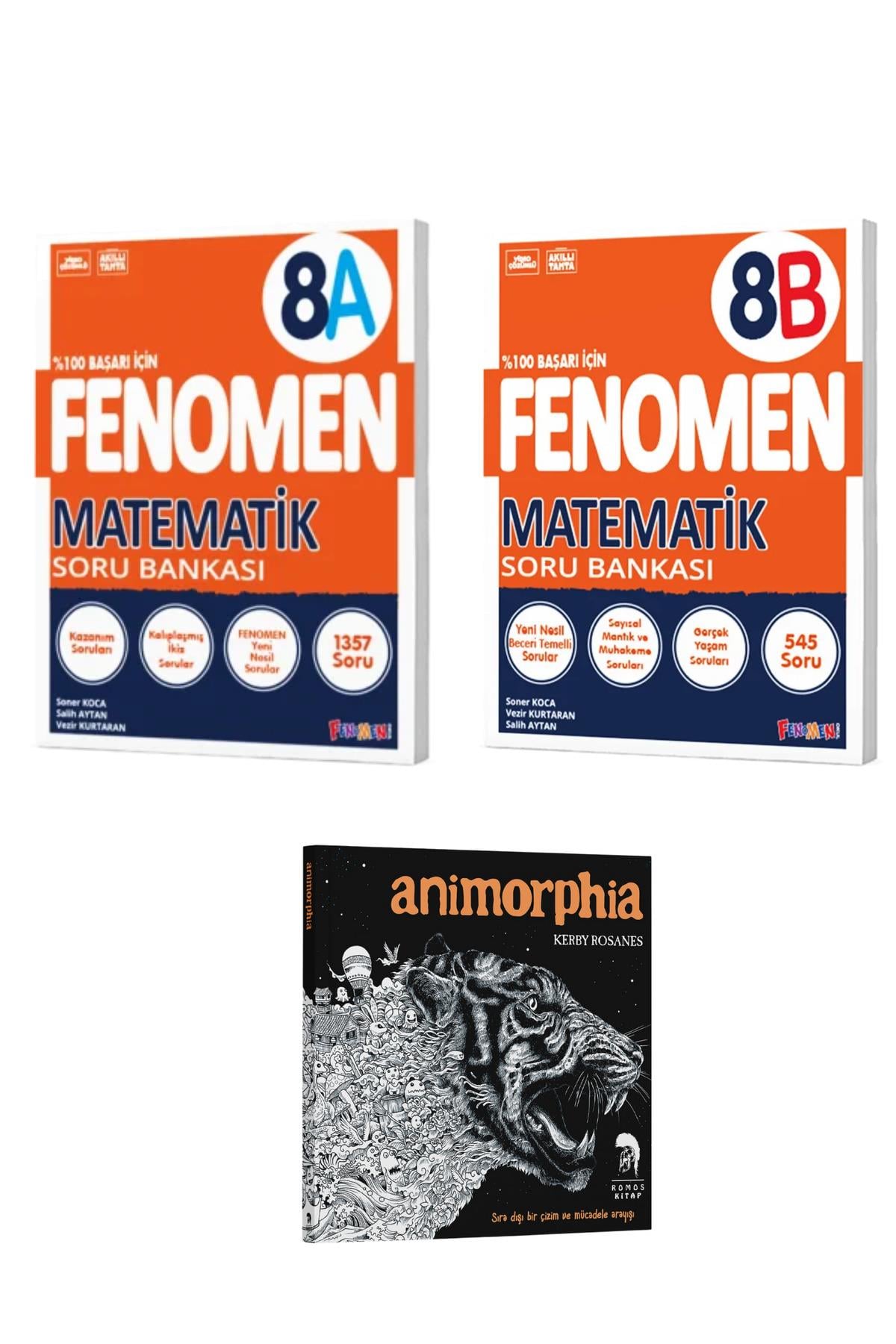2026 8. Sınıf Matematik A ve B Soru Bankası (Animorphia Hediyeli - 3 Kitap)