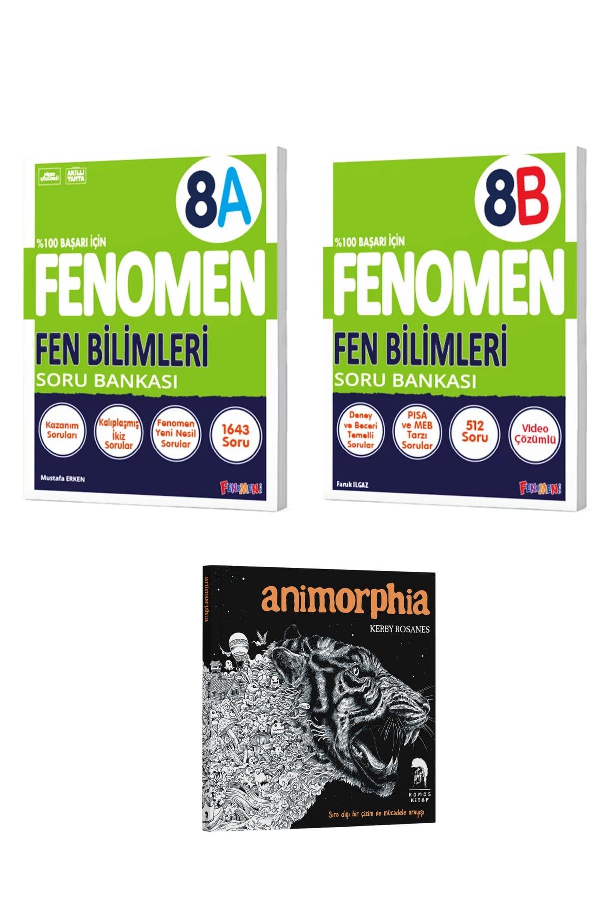 2026 8. Sınıf Fen Bilimleri A ve B Soru Bankası (Animorphia Hediyeli - 3 Kitap)