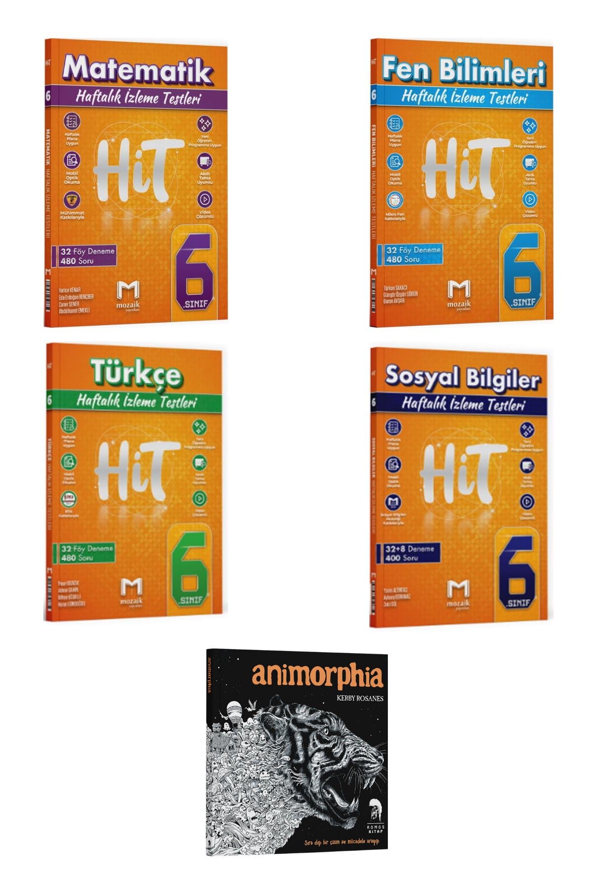 2026 Mozaik Yayınları 6. Sınıf Tüm Dersler Hit Deneme Seti (5 Kitap)