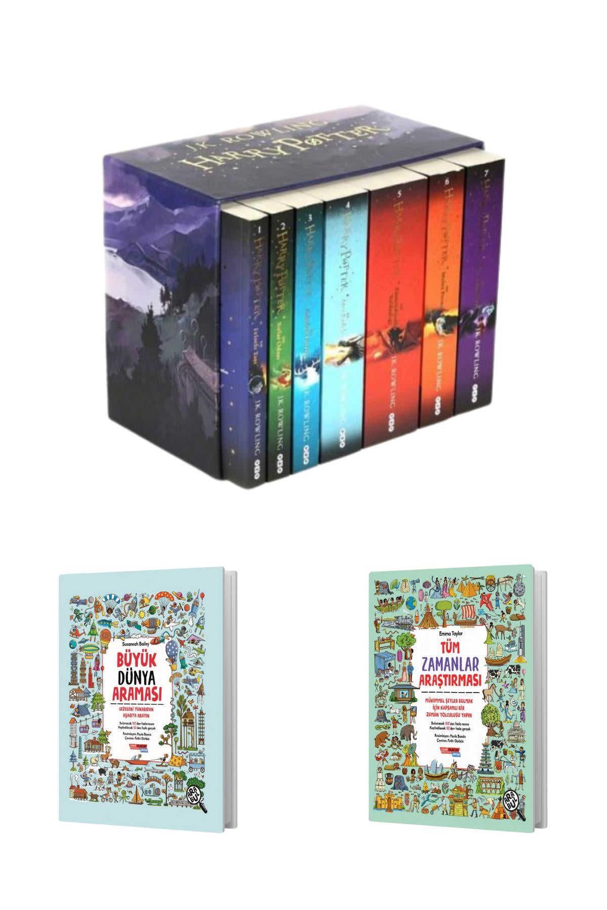 Harry Potter Kutulu Set (Büyük Dünya Araması - Tüm Zamanlar Araştırması Hediyeli)