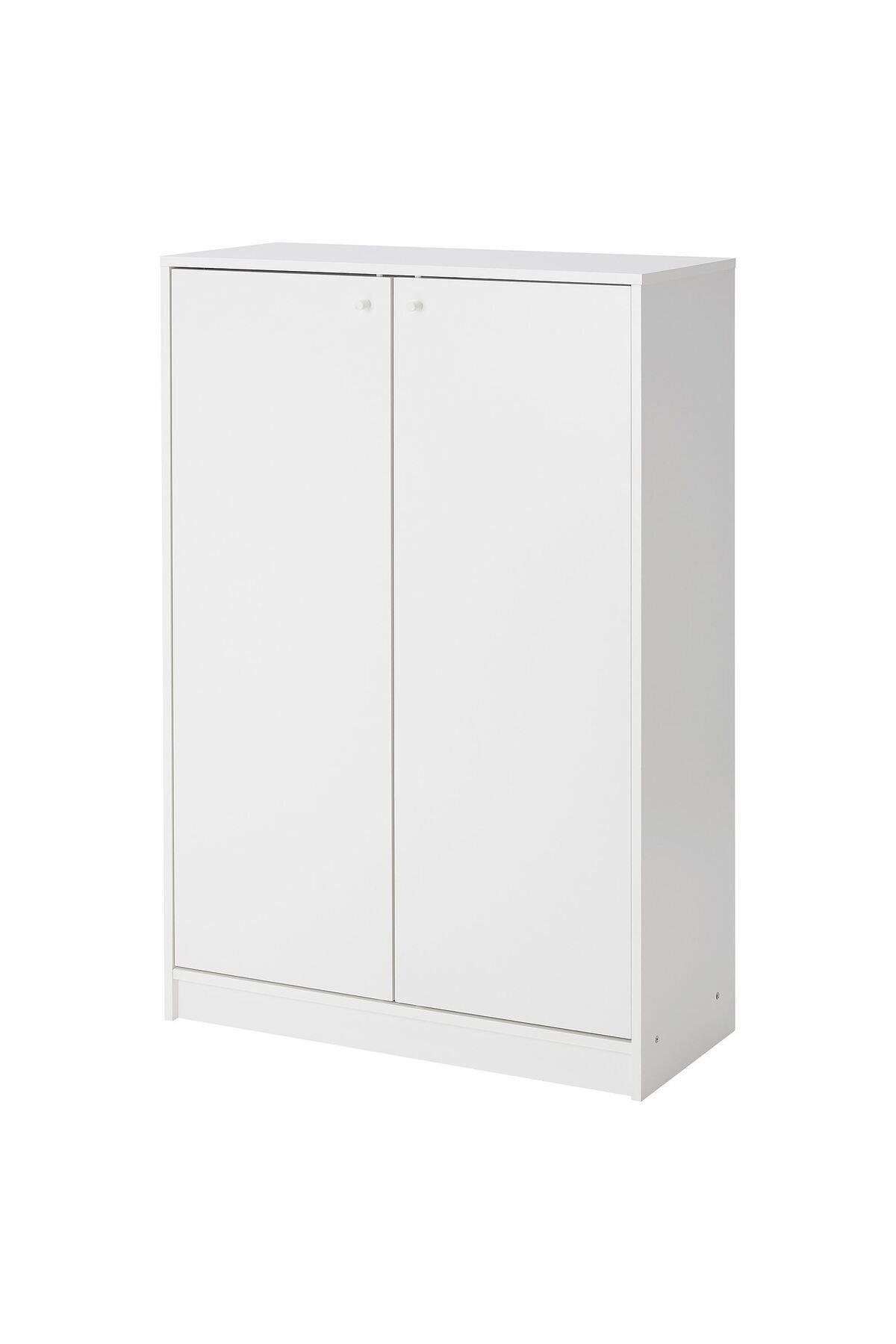 2 kapaklı 5 raflı ayakkabı dolabı , beyaz, 80x35x117 cm Kentsoylu
