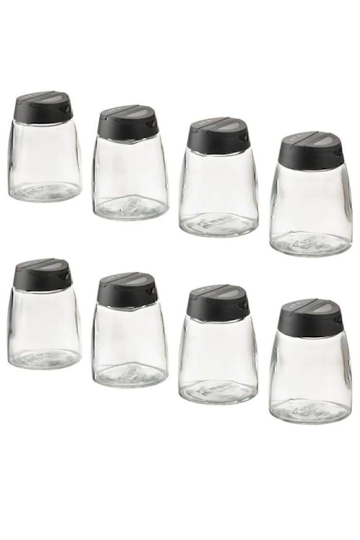 8 Parça Baharat Takımı Baharatlık Seti Cam -paket 8li